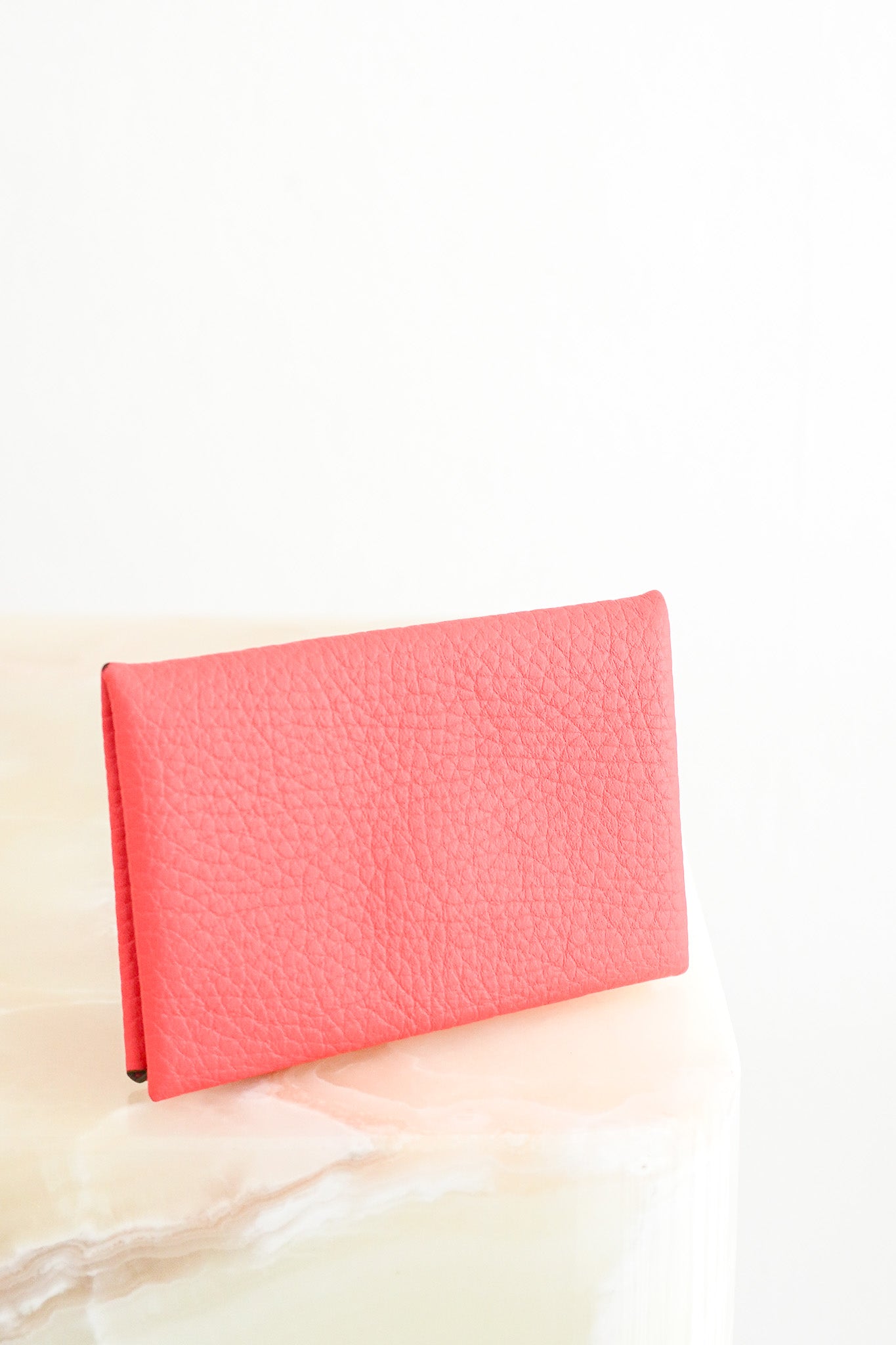 Hermes Calvi Card Holder in Rose Pink (RRP £360) | Authentic Preloved