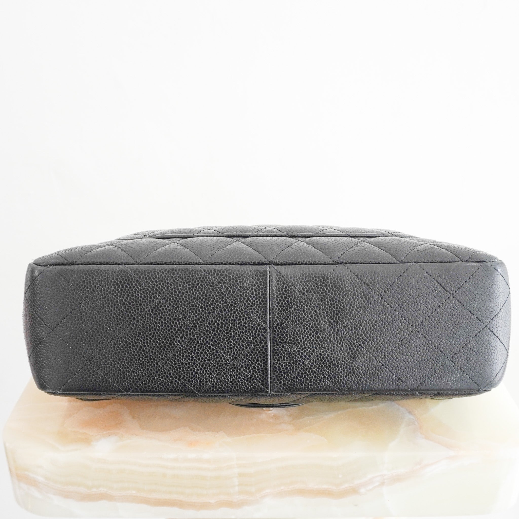Chanel Jumbo Classic Single Flap Bag in Black Caviar Leather RRP £9,500 | Authentic Preloved