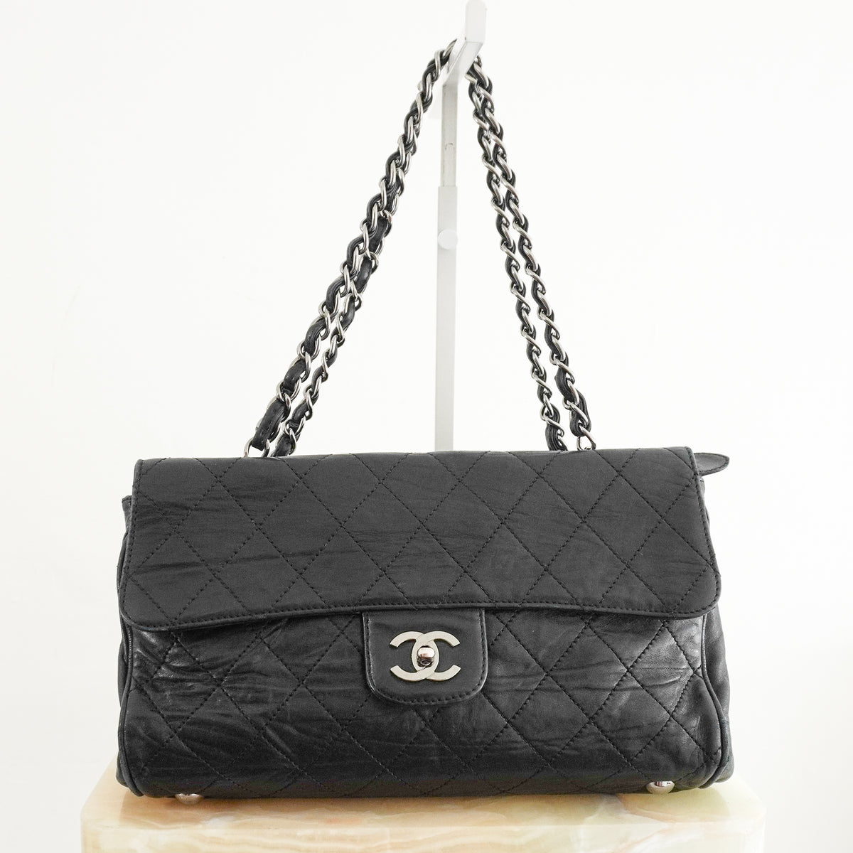 Chanel Leather Ritz Flap Bag Black | Authentic Preloved