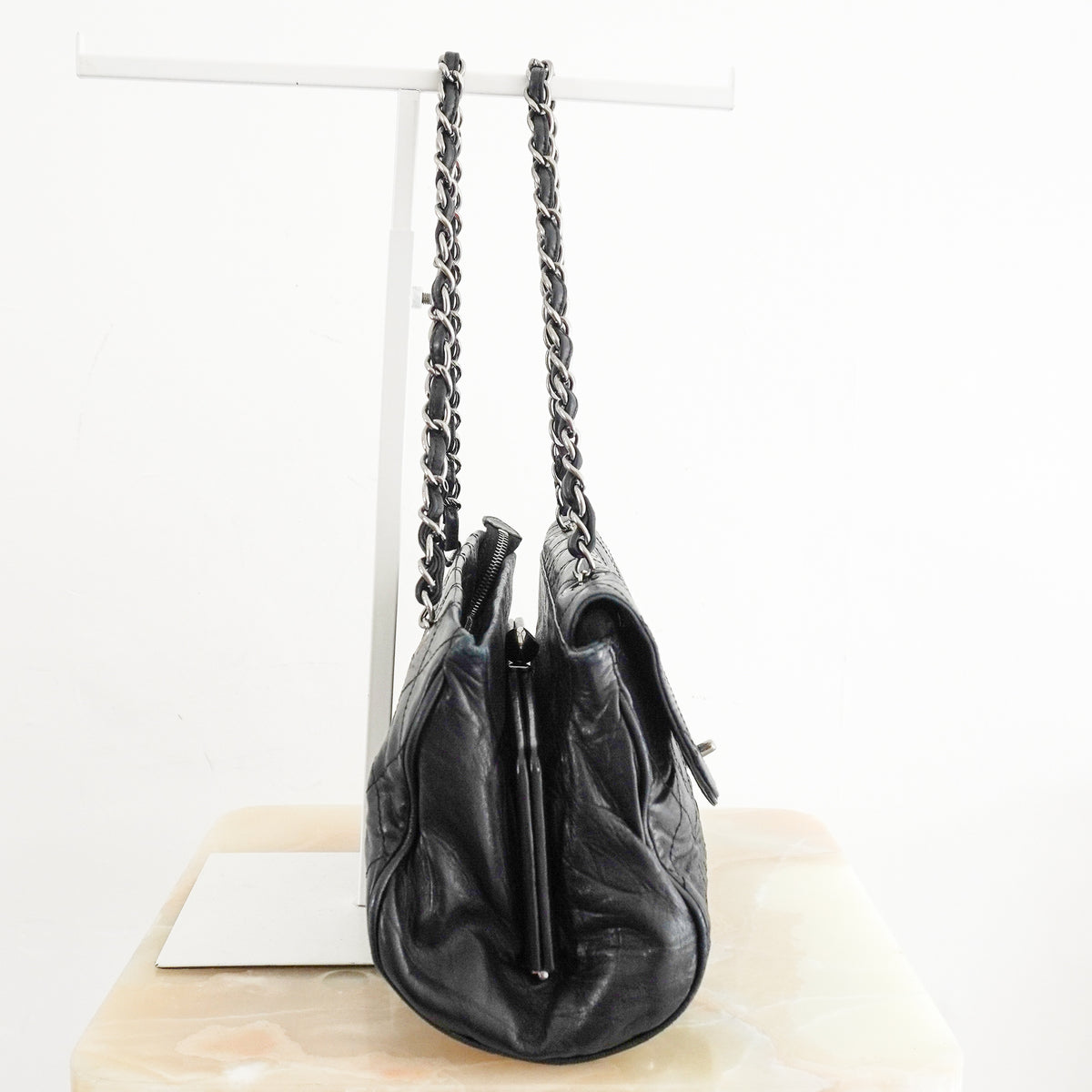 Chanel Leather Ritz Flap Bag Black | Authentic Preloved