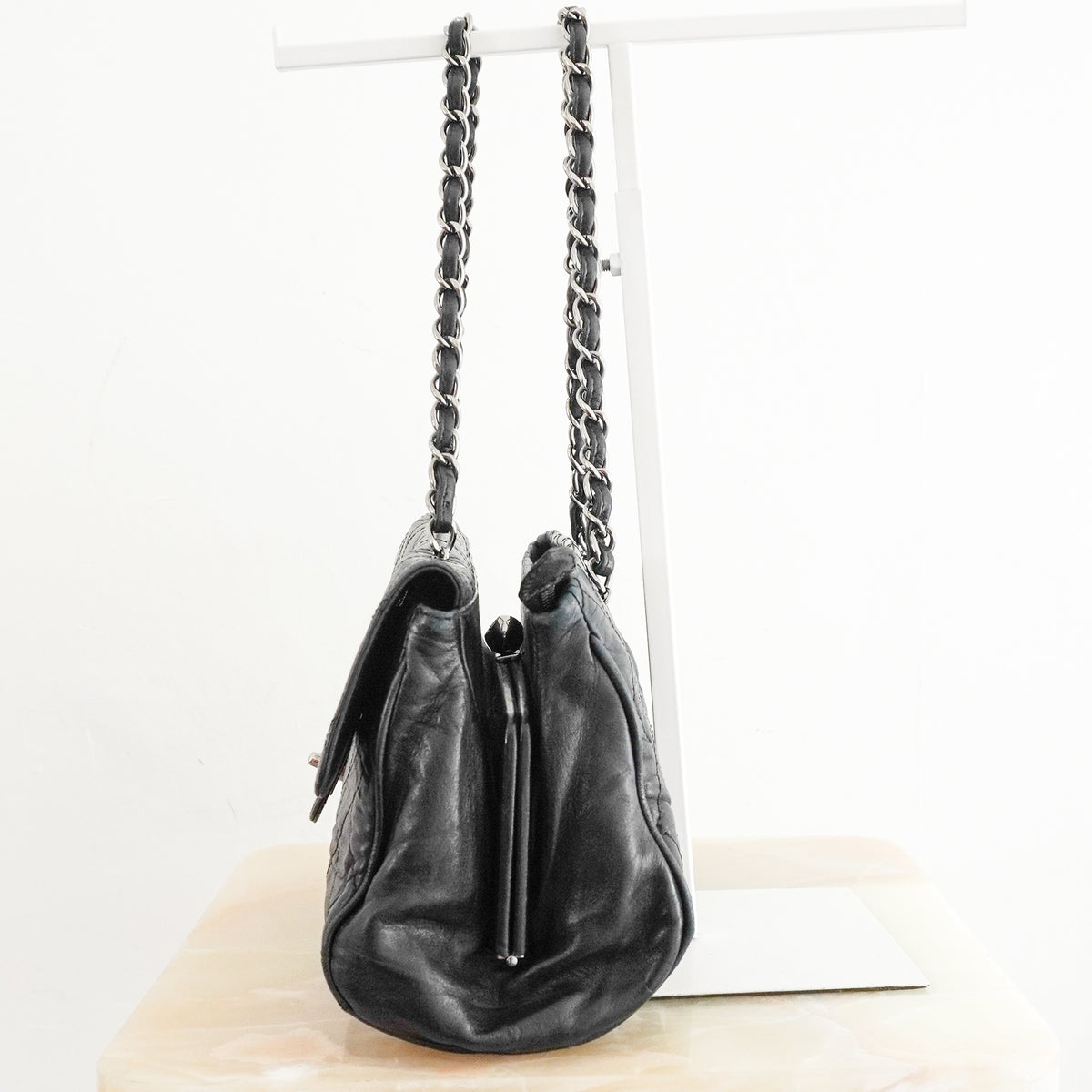 Chanel Leather Ritz Flap Bag Black | Authentic Preloved