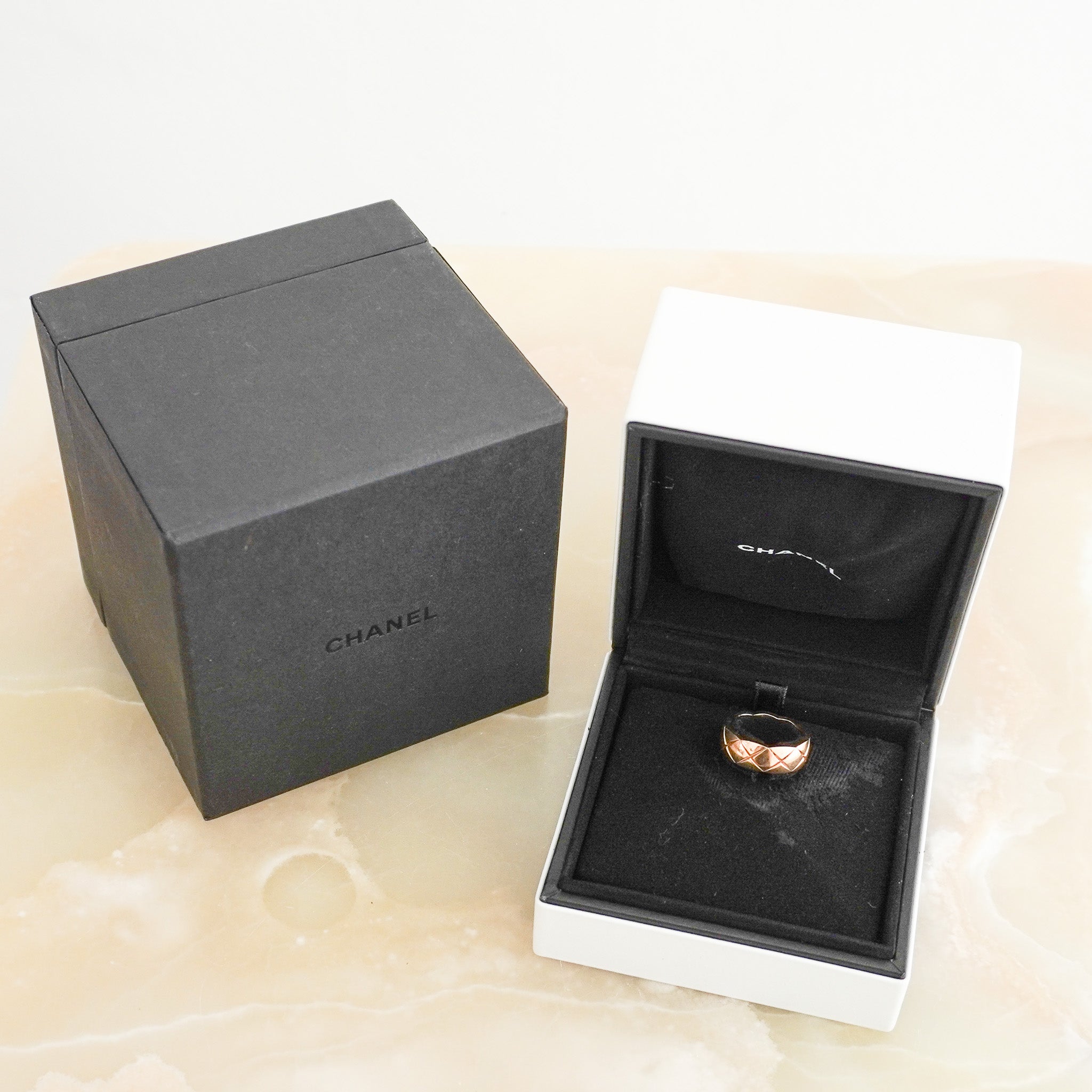 Chanel Coco 18k Beige Gold Ring RRP £2650| Authentic Preloved