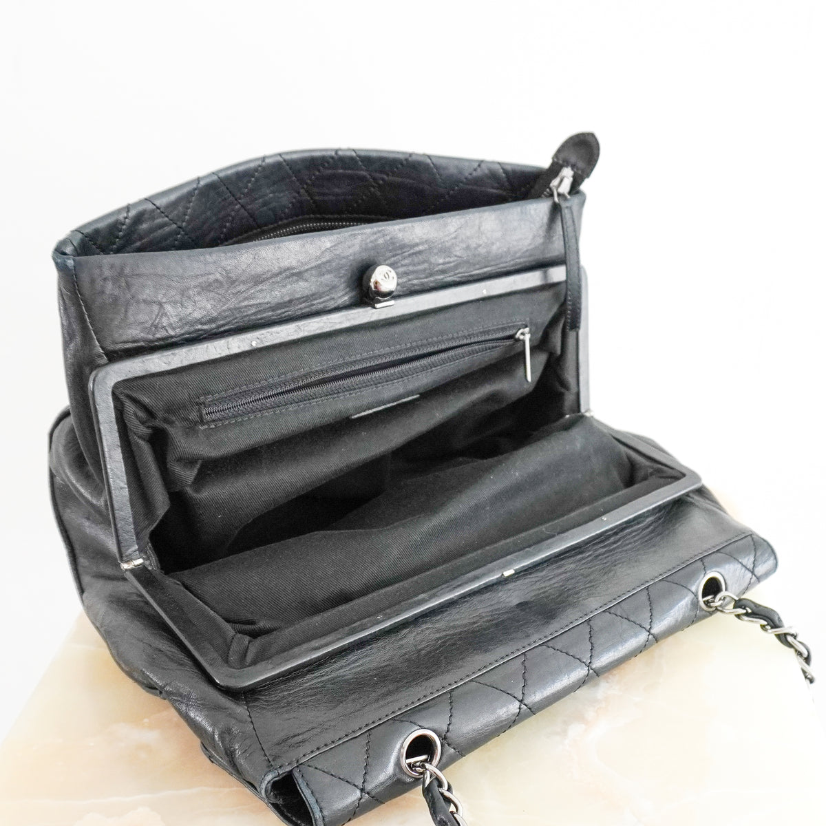 Chanel Leather Ritz Flap Bag Black | Authentic Preloved