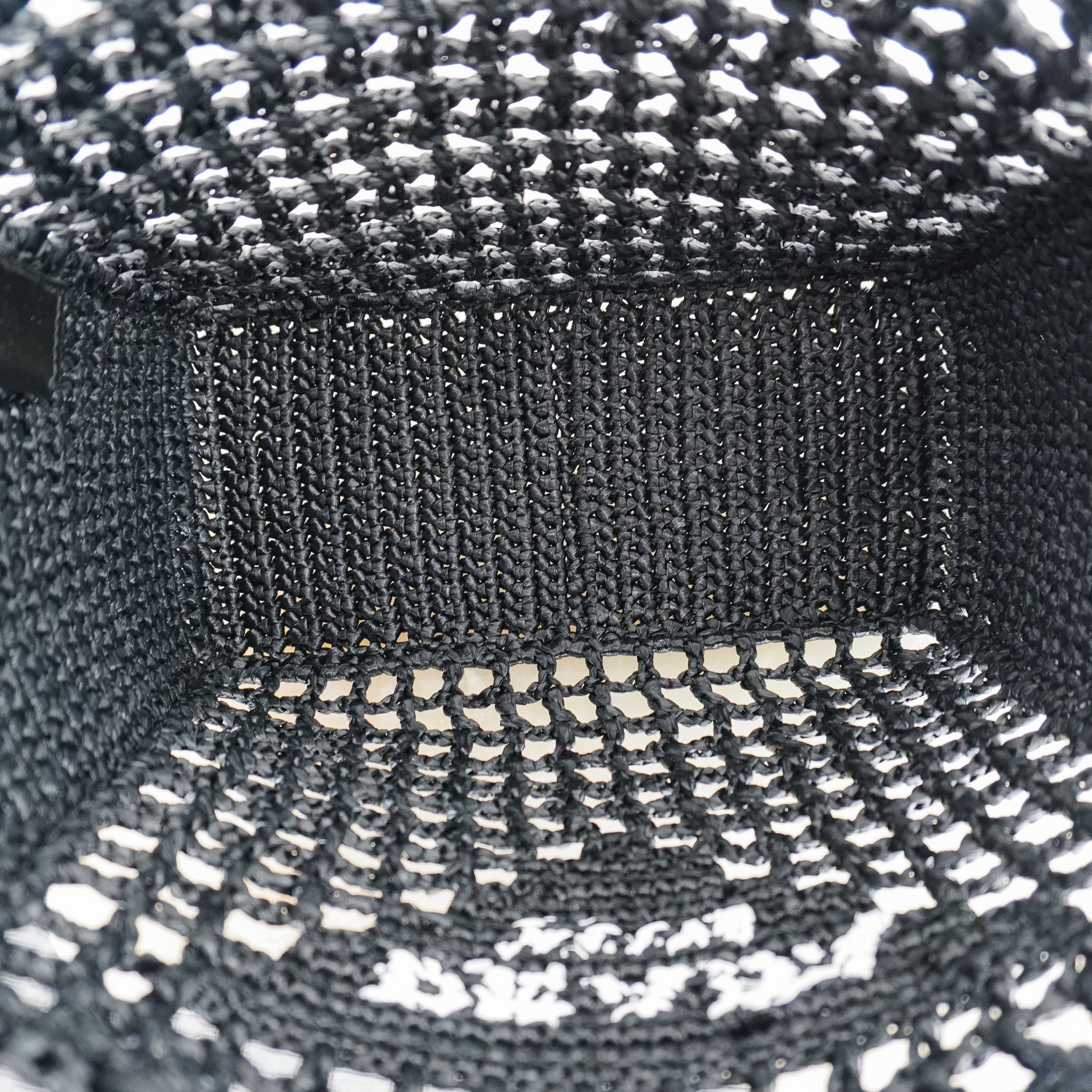 Prada Crochet Raffia Tote in Black RRP £1450 | Authentic and Preloved - Reloved Again