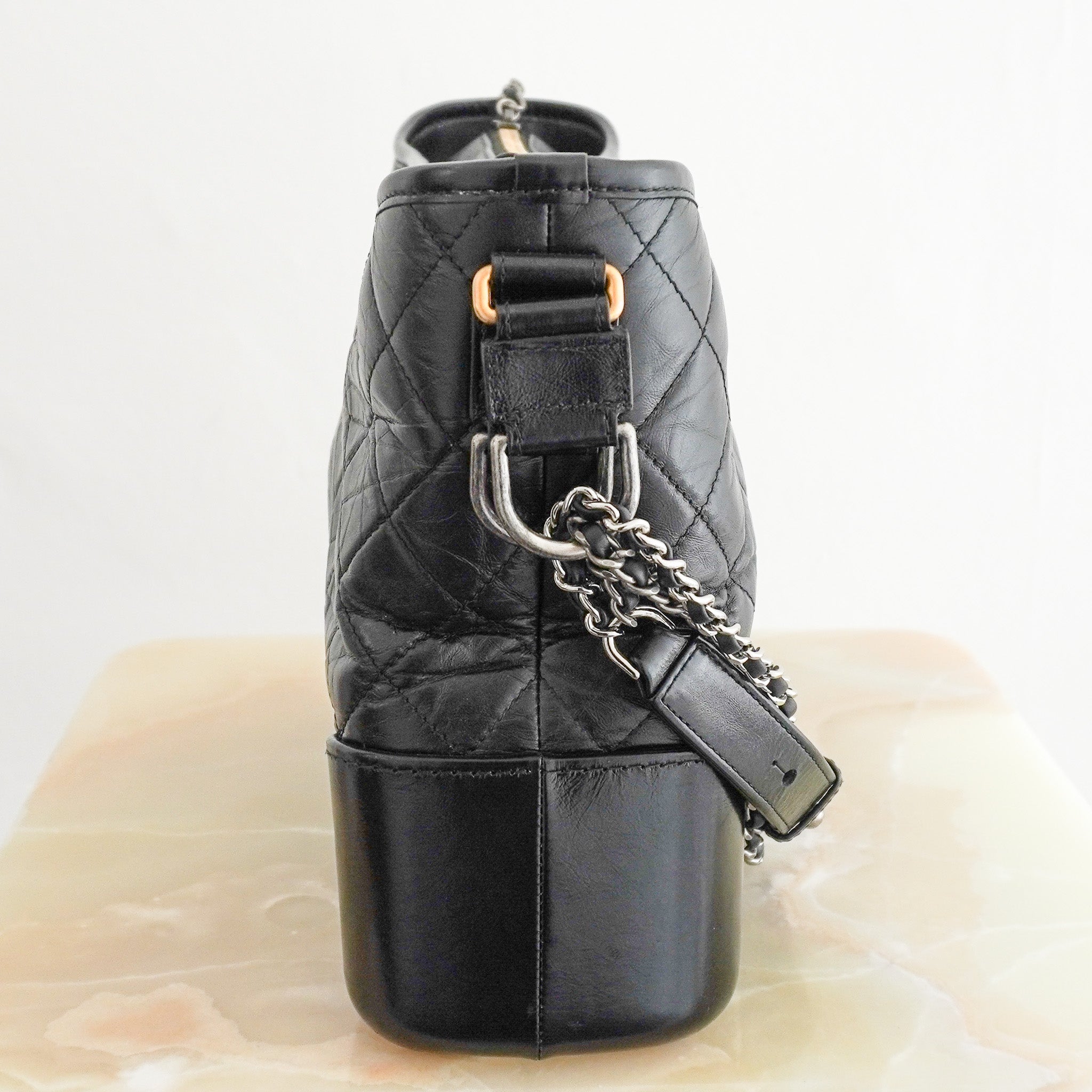 Chanel Gabrielle Medium Hobo Bag in Black Calfskin RRP £5,350 | Authentic Preloved - Reloved Again