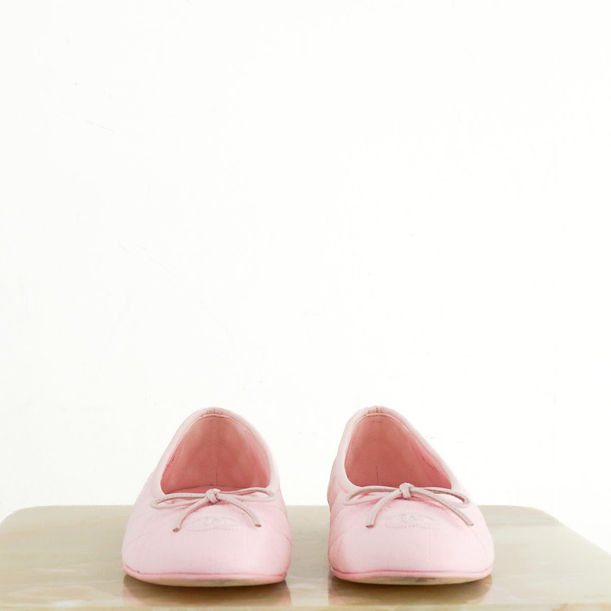 Chanel Pink Denim Quilted Cap Toe Ballet Flats (RRP £820) | Authentic Preloved - Reloved Again