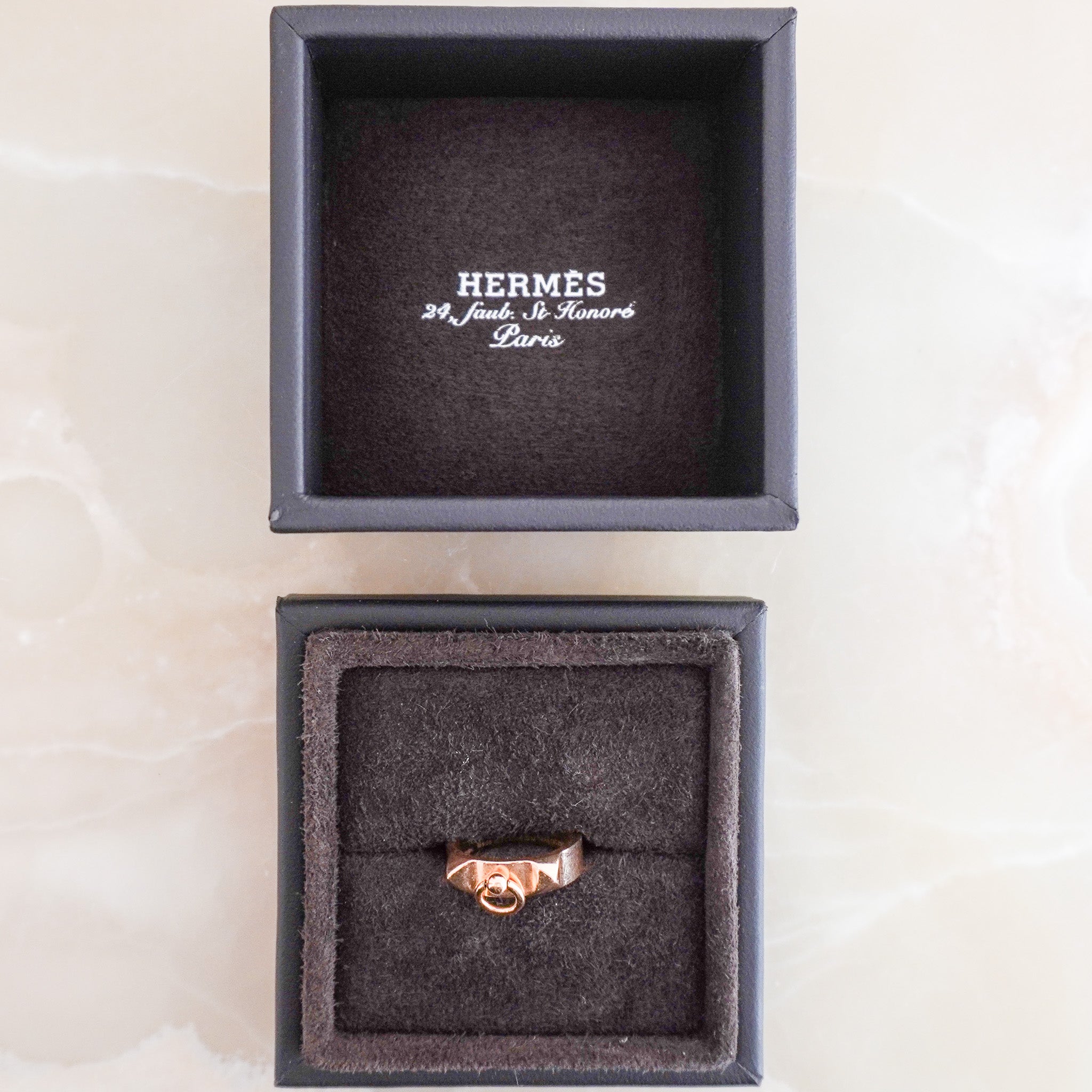Hermès Collier Du Chien 18k Rose Gold Ring RRP £1900 | Authentic Preloved