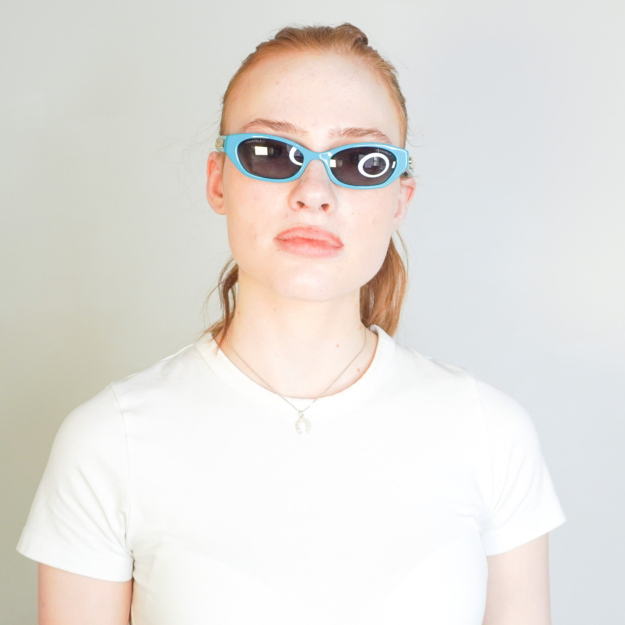 Chanel x Pharrell Williams Teal Sunglasses (RRP £850) | Authentic Preloved