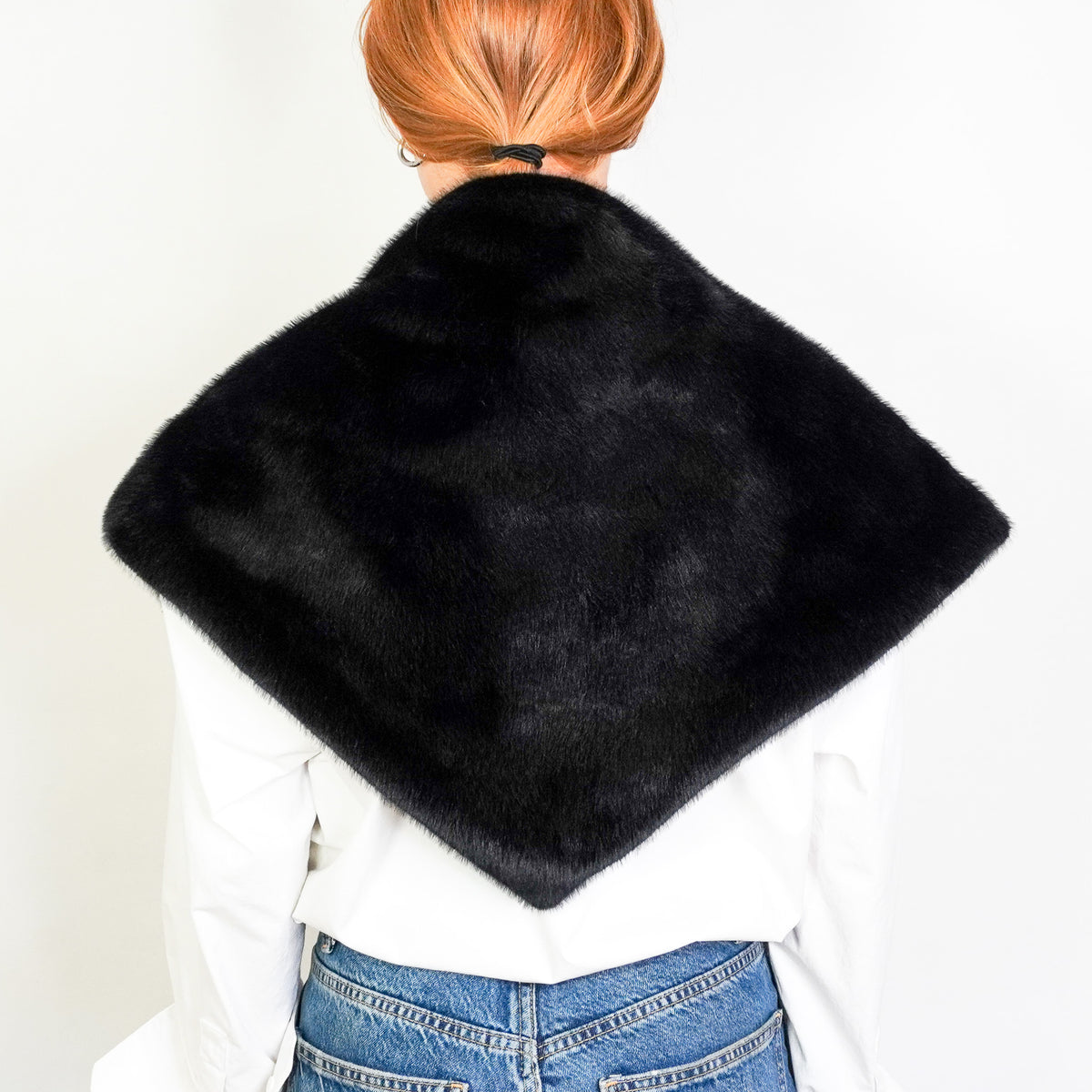 Herno Faux Fur Black Scarf RRP £160 | Authentic Preloved FINAL SALE