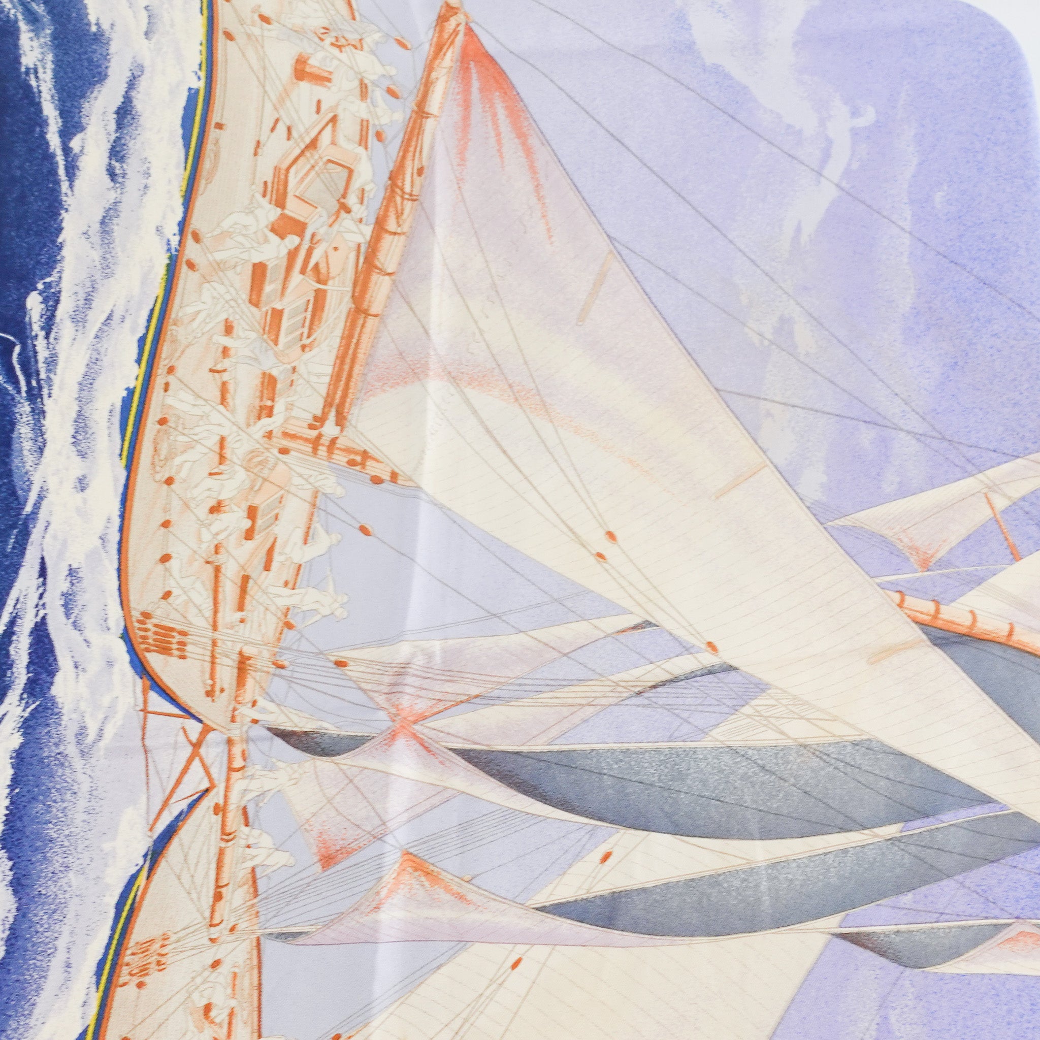 Boat print silk scarf RRP £470