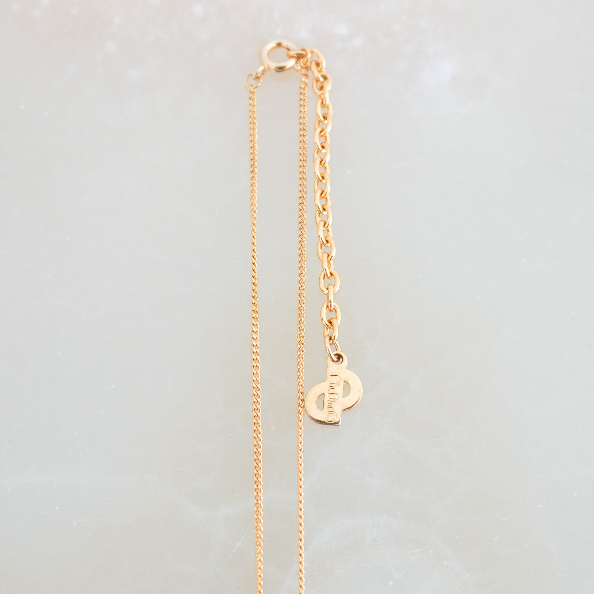 Christian Dior Petit CD Necklace in Gold-Finish Metal RRP £480 | Authentic Preloved FINAL SALE - Reloved Again