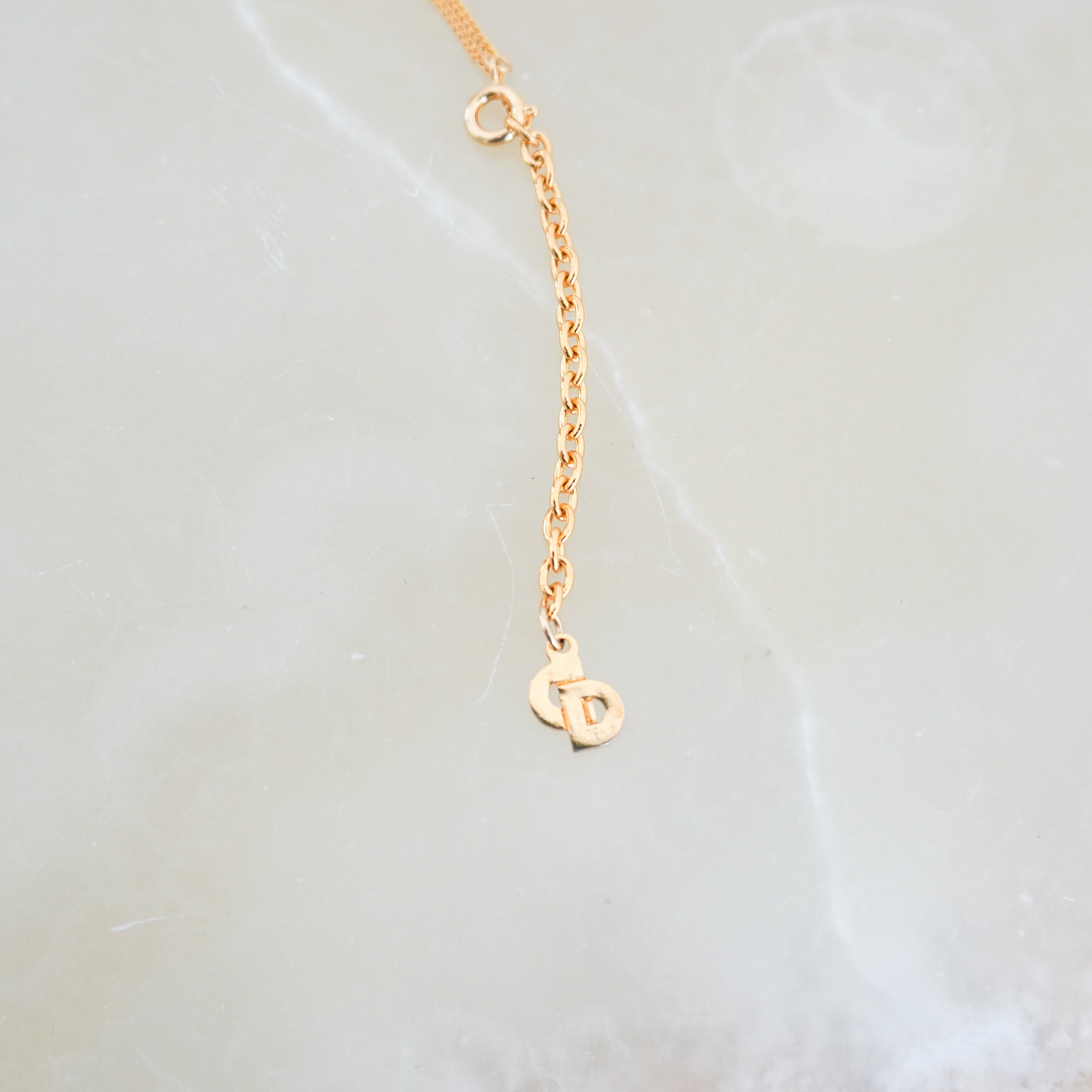 Christian Dior Petit CD Necklace in Gold-Finish Metal RRP £480 | Authentic Preloved FINAL SALE - Reloved Again