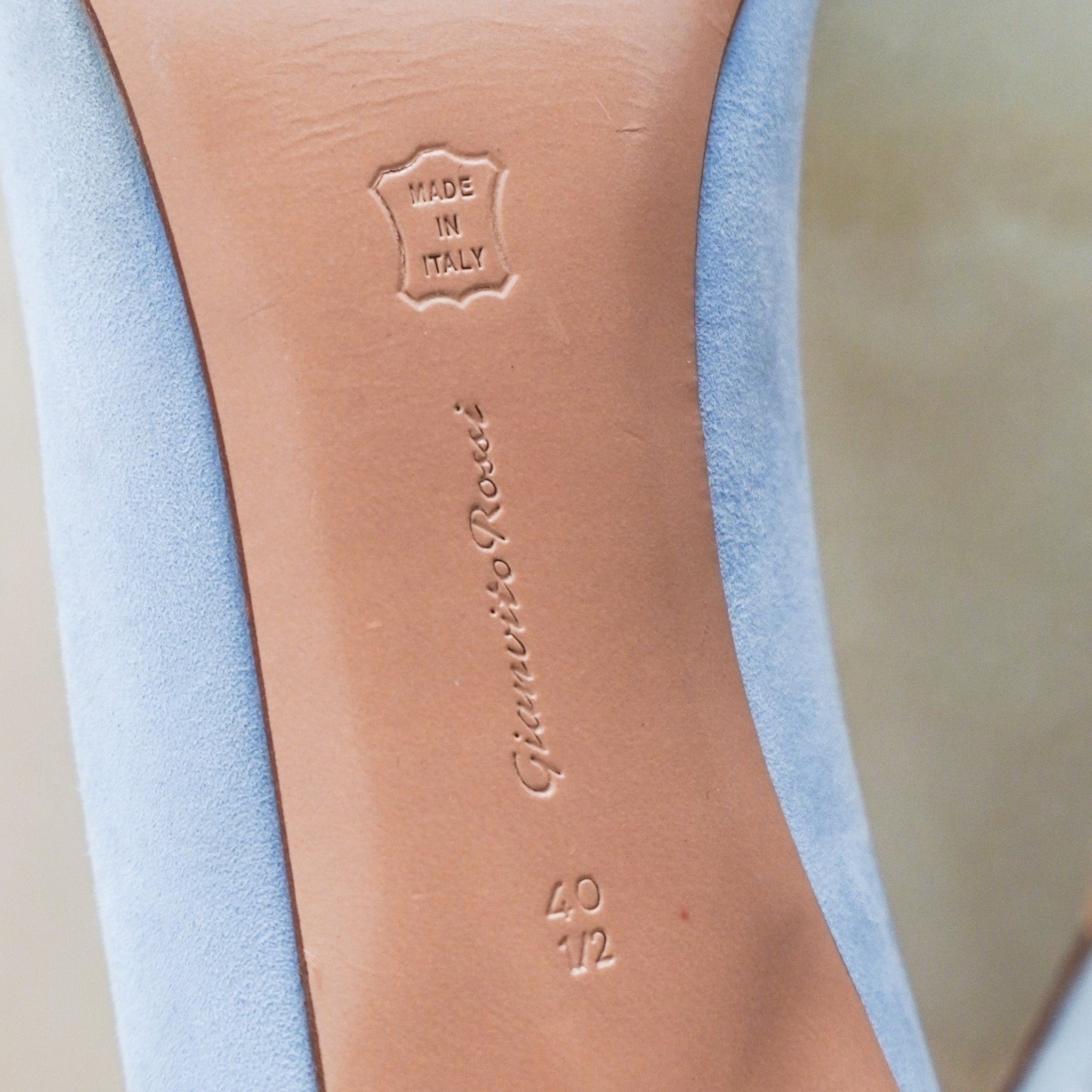 Gianvito Rossi Light Blue Gianvito 85 Suede Pumps RRP £580 | Authentic Preloved - Reloved Again