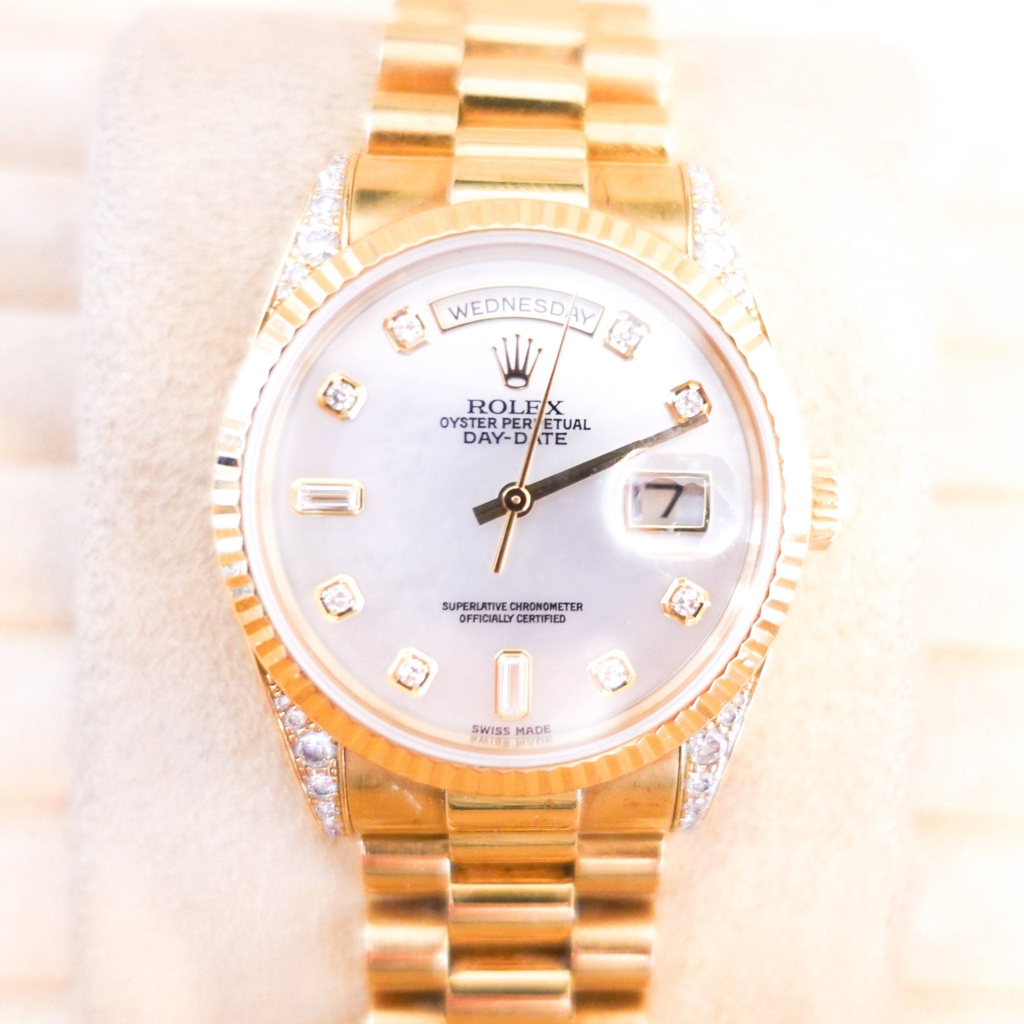 Rolex Day Date Diamond & 18K Gold Watch | Authentic Preloved - Reloved Again
