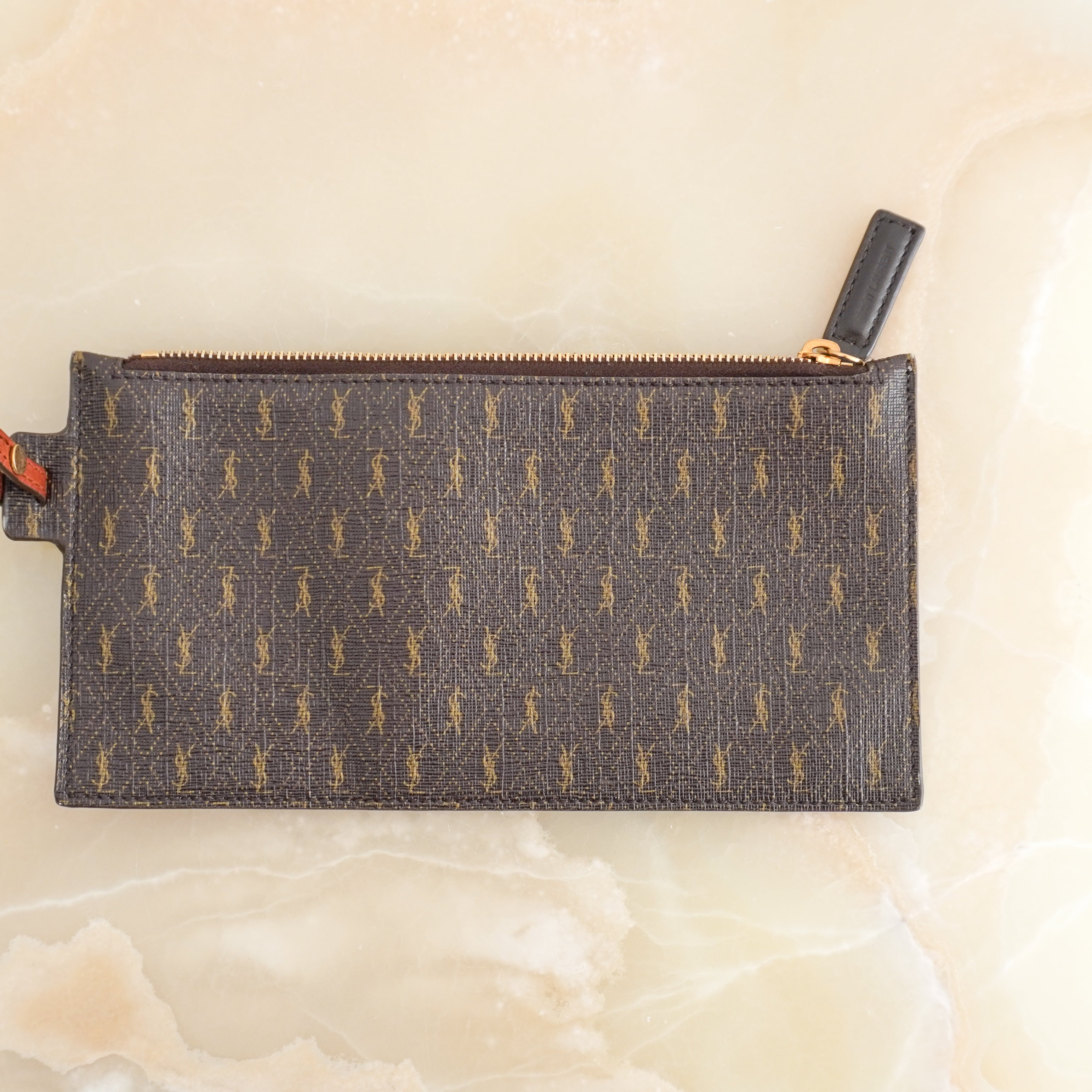 Saint Laurent Le Monogramme Bucket Bag in Brown Canvas (RRP £1645) | Authentic Preloved