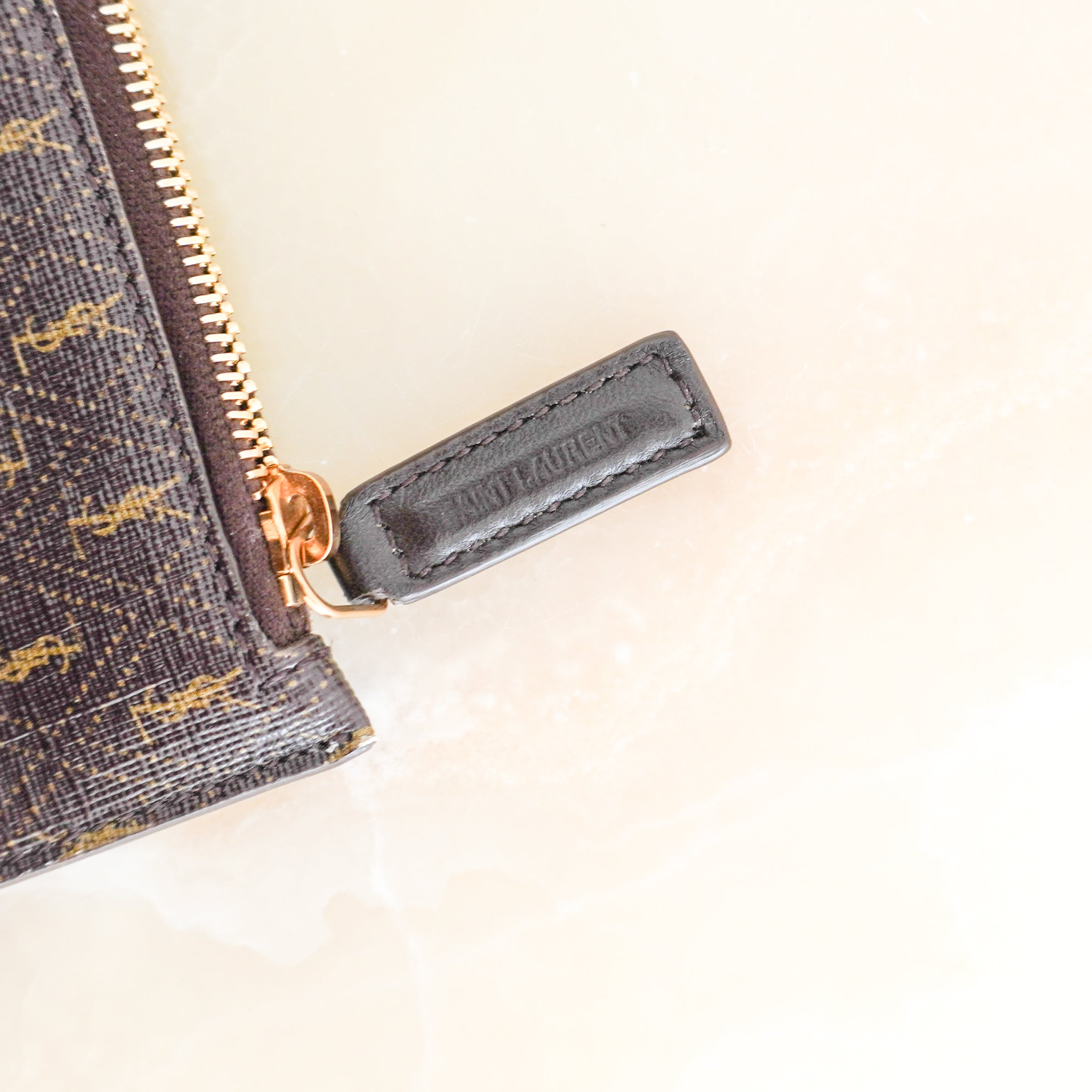 Saint Laurent Le Monogramme Bucket Bag in Brown Canvas (RRP £1645) | Authentic Preloved