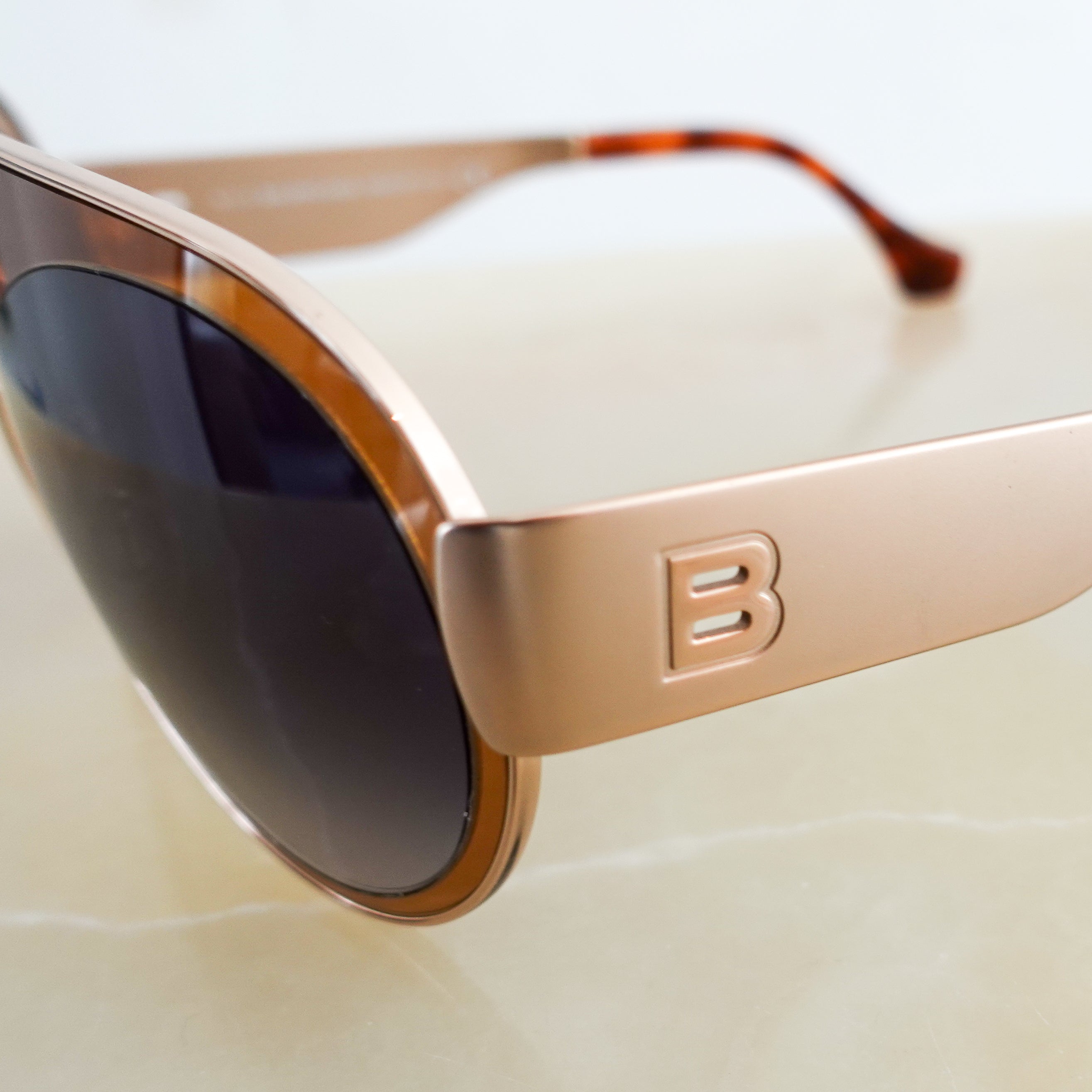Balenciaga Aviator sunglasses in rose gold RRP £420 | Authentic Preloved