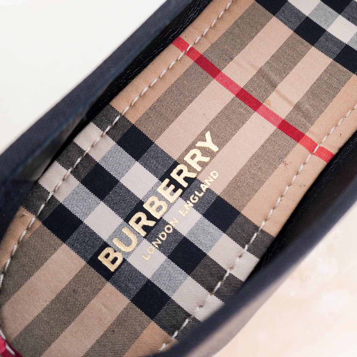 Burberry Lambskin Flats with Nova (RRP £550) | Authentic Preloved - Reloved Again