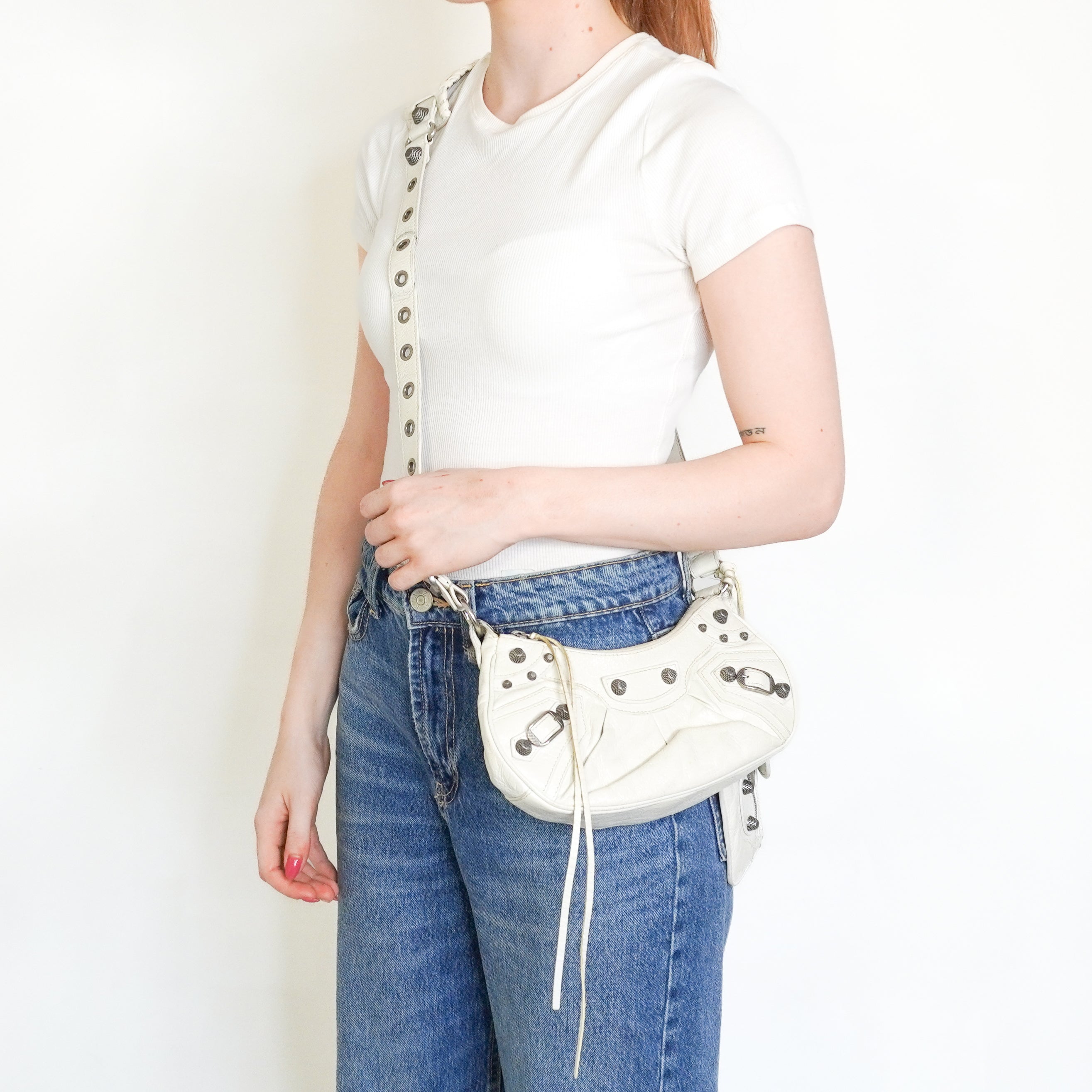 Balenciaga Le Cagole XS Bag in White (RRP £1890) | Authentic Preloved