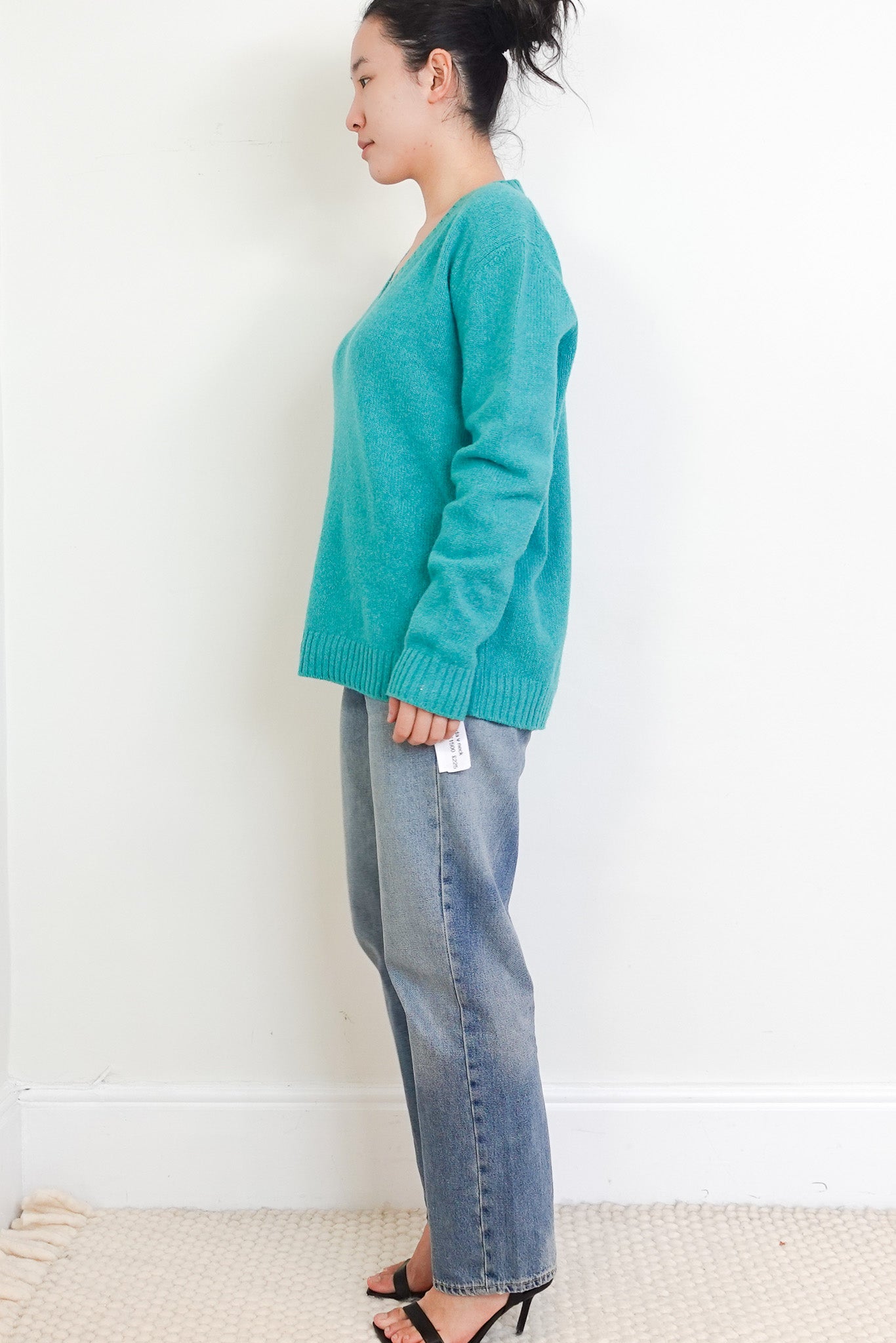 Prada Green V - Neck Knitted Jumper RRP £1500 | Authentic Preloved - Reloved Again