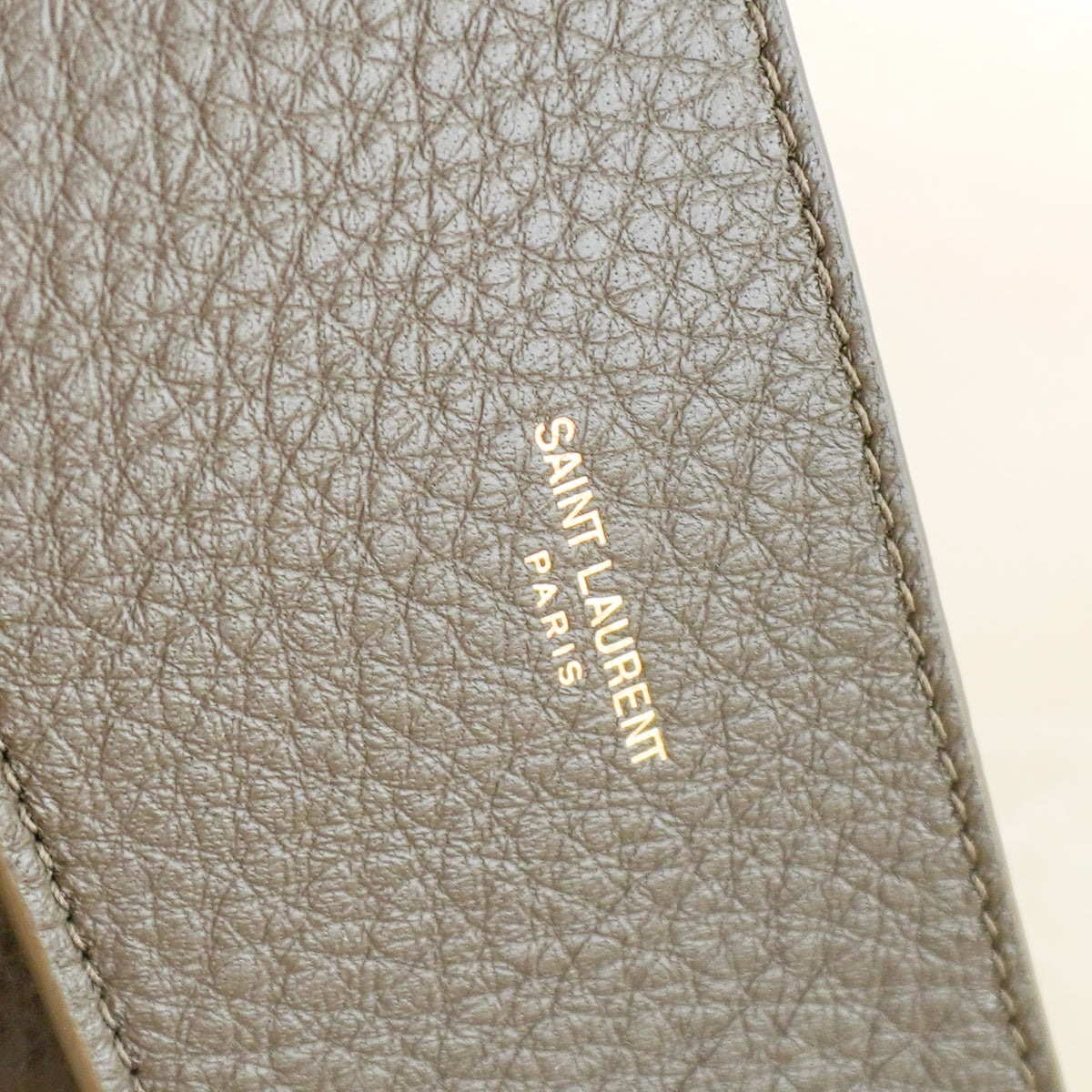 Saint Laurent Khaki Le 5 à 7 Supple Baby Shoulder Bag | Authentic Preloved - Reloved Again