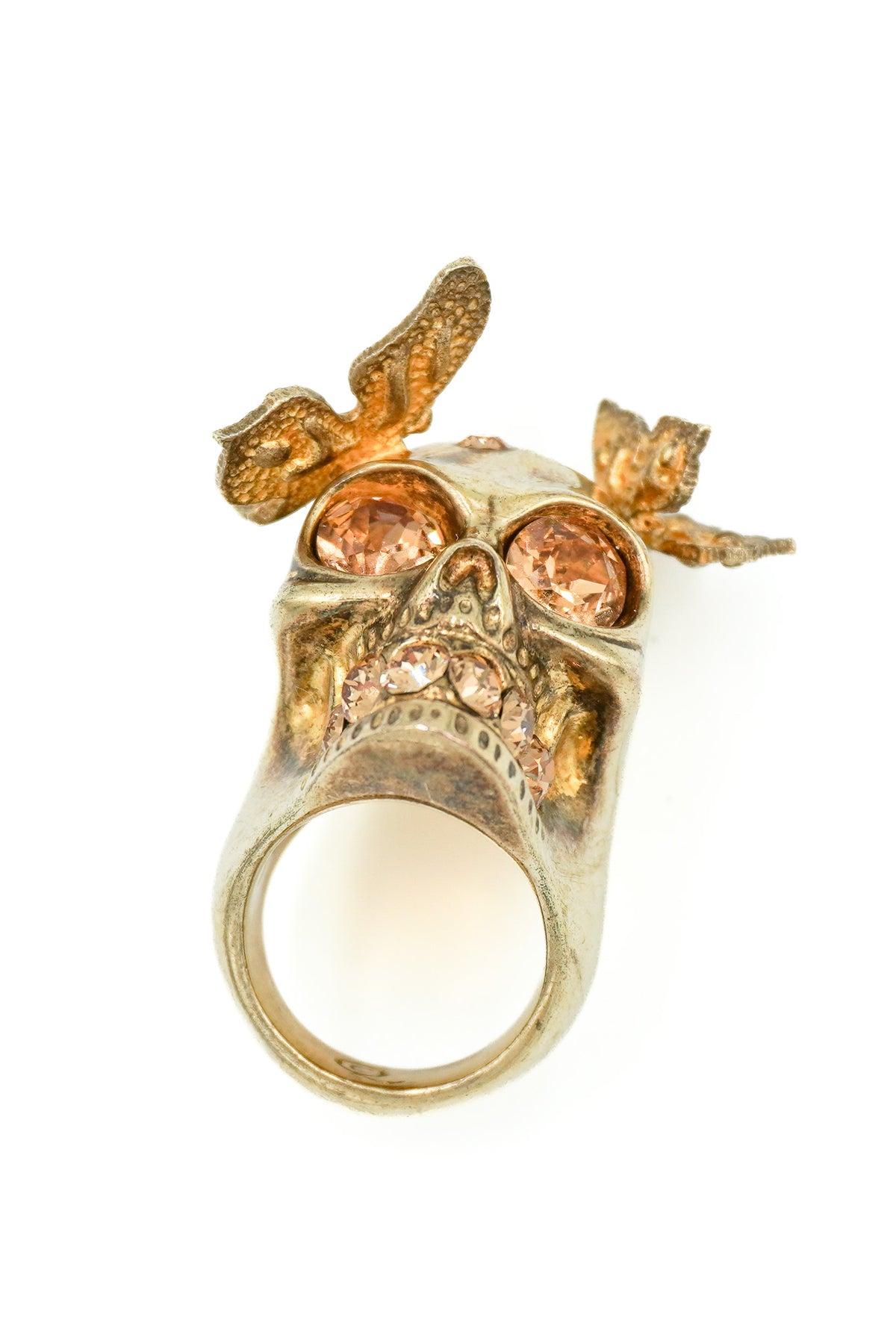 Alexander Gold Tone Cocktail Skull Ring (RRP £325) | Authentic Preloved FINAL SALE - Reloved Again