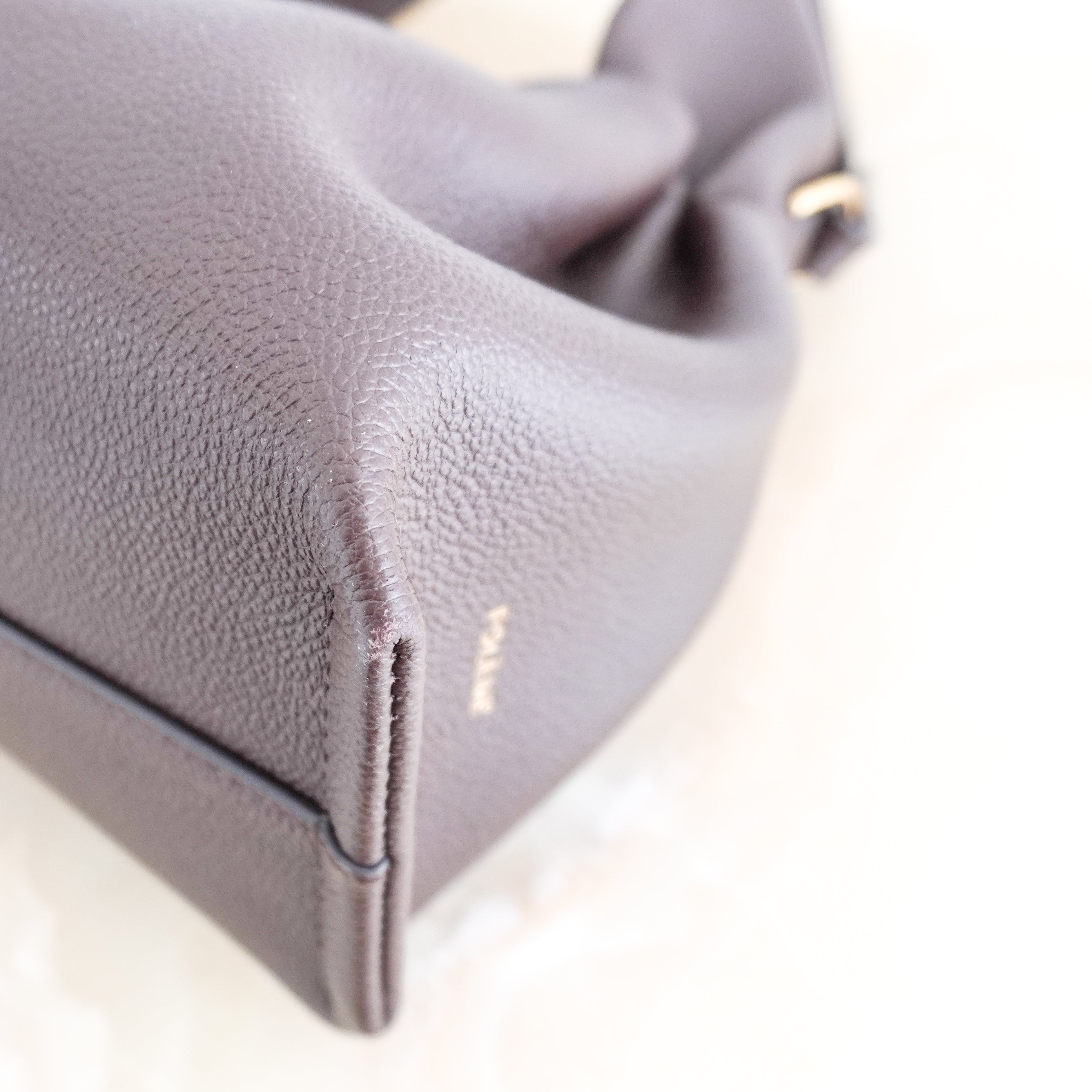 Polène Numéro Neuf Mini Textured Leather Bag in Ebony (RRP £390) | Authentic Preloved