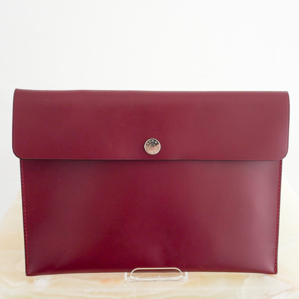 Acne Studios Burgundy Clutch (RRP £350) | Authentic Preloved - Reloved Again