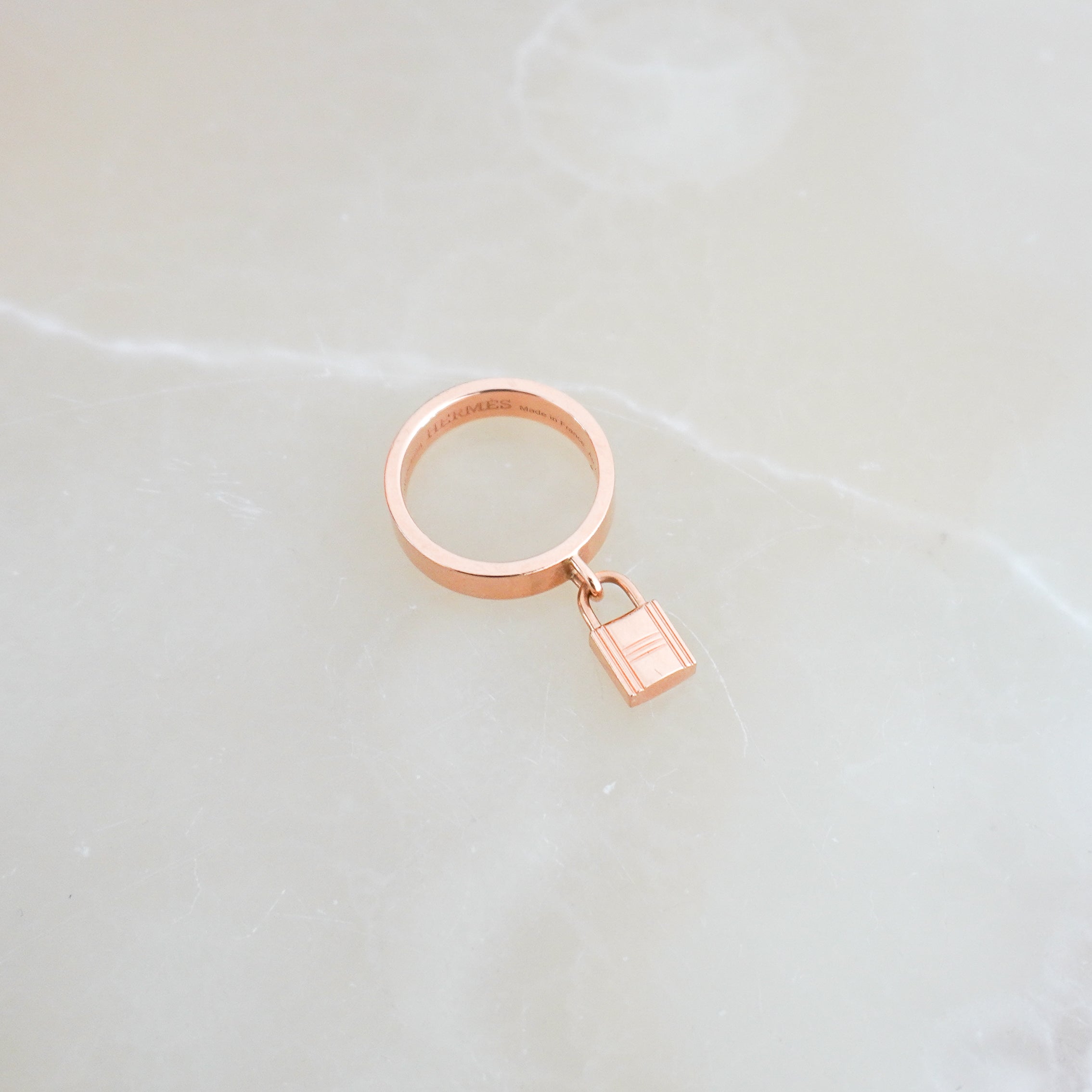 Hermès Kelly Clochette PM Ring in 18k Rose Gold – Size 49 (RRP £2820) | Authentic Preloved FINAL SALE