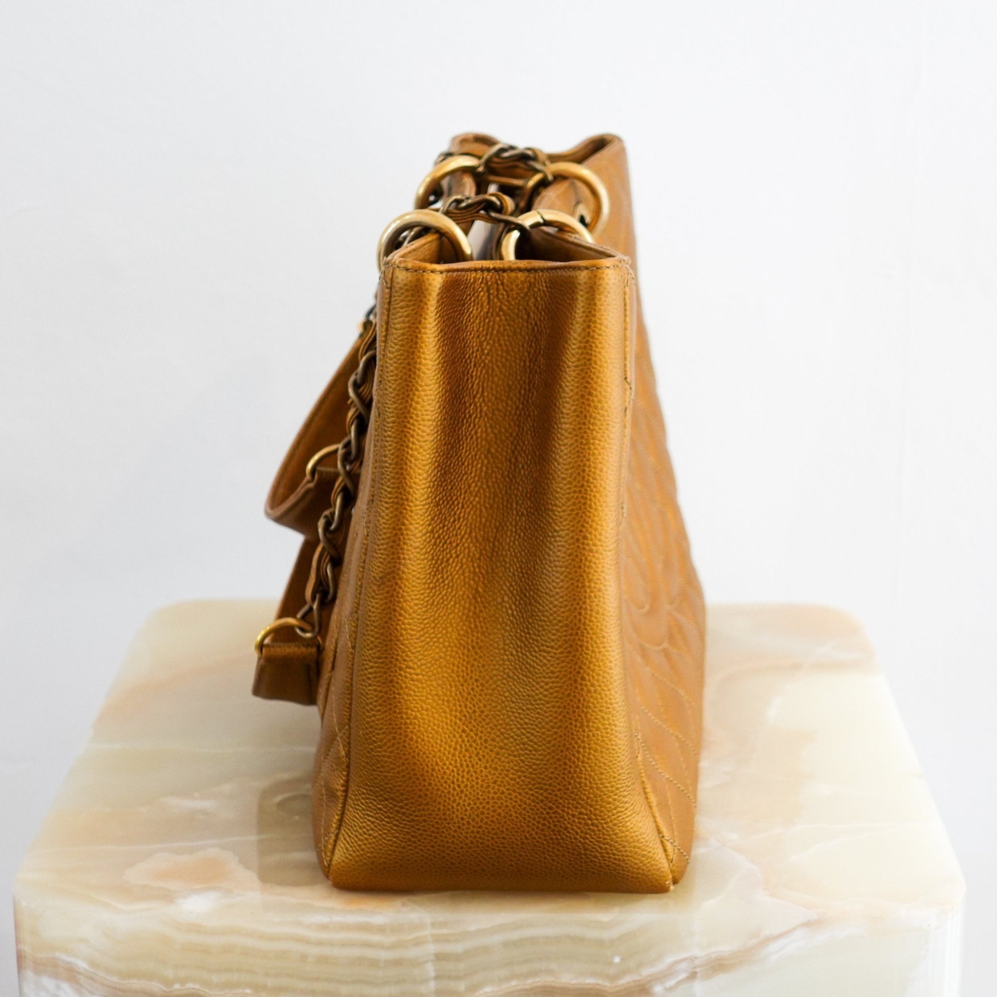 Chanel Grand Quilted Caviar Leather Gold Shopper bag RRP £5.2K | Authentic Preloved - Reloved Again