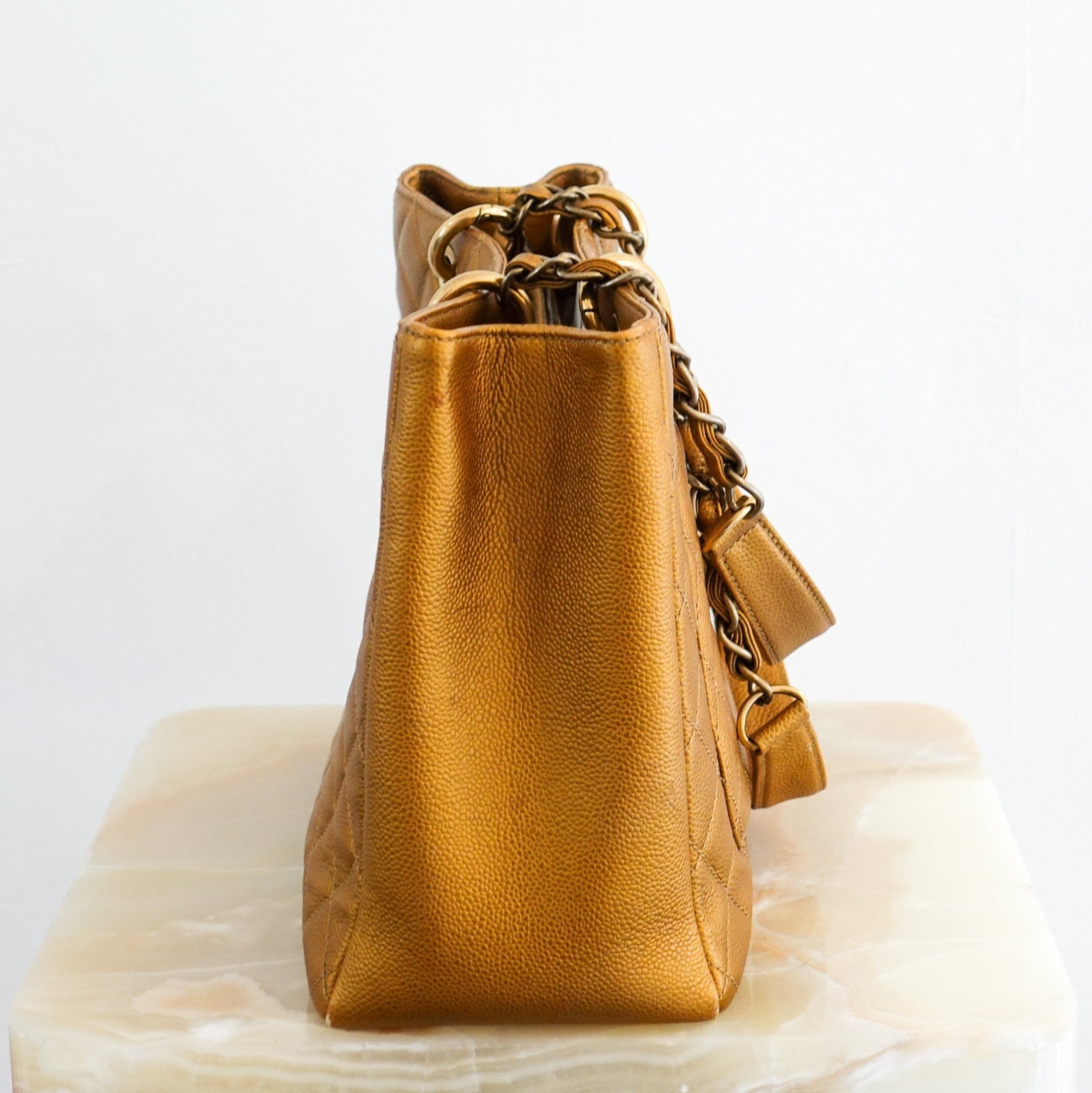 Chanel Grand Quilted Caviar Leather Gold Shopper bag RRP £5.2K | Authentic Preloved - Reloved Again
