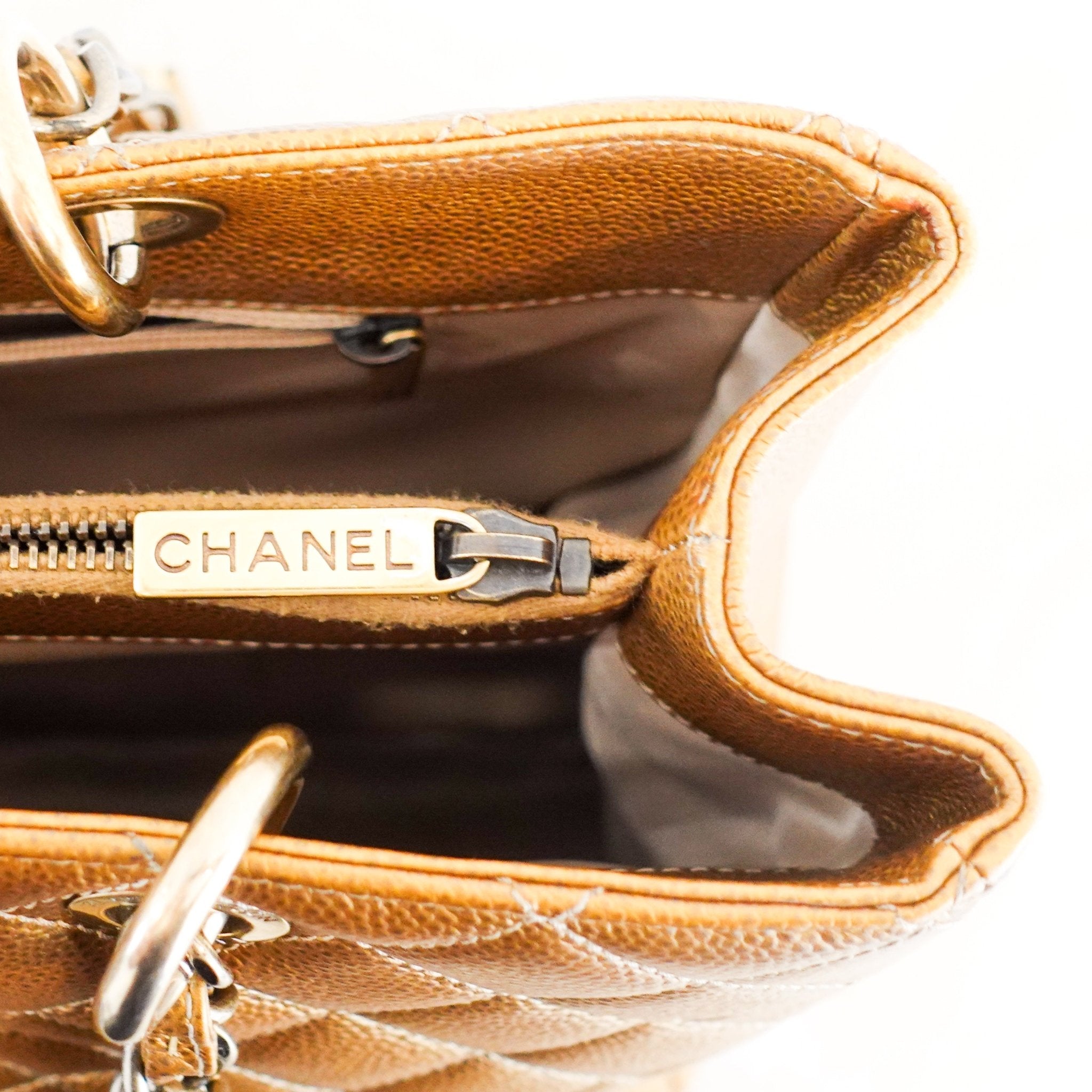 Chanel Grand Quilted Caviar Leather Gold Shopper bag RRP £5.2K | Authentic Preloved - Reloved Again