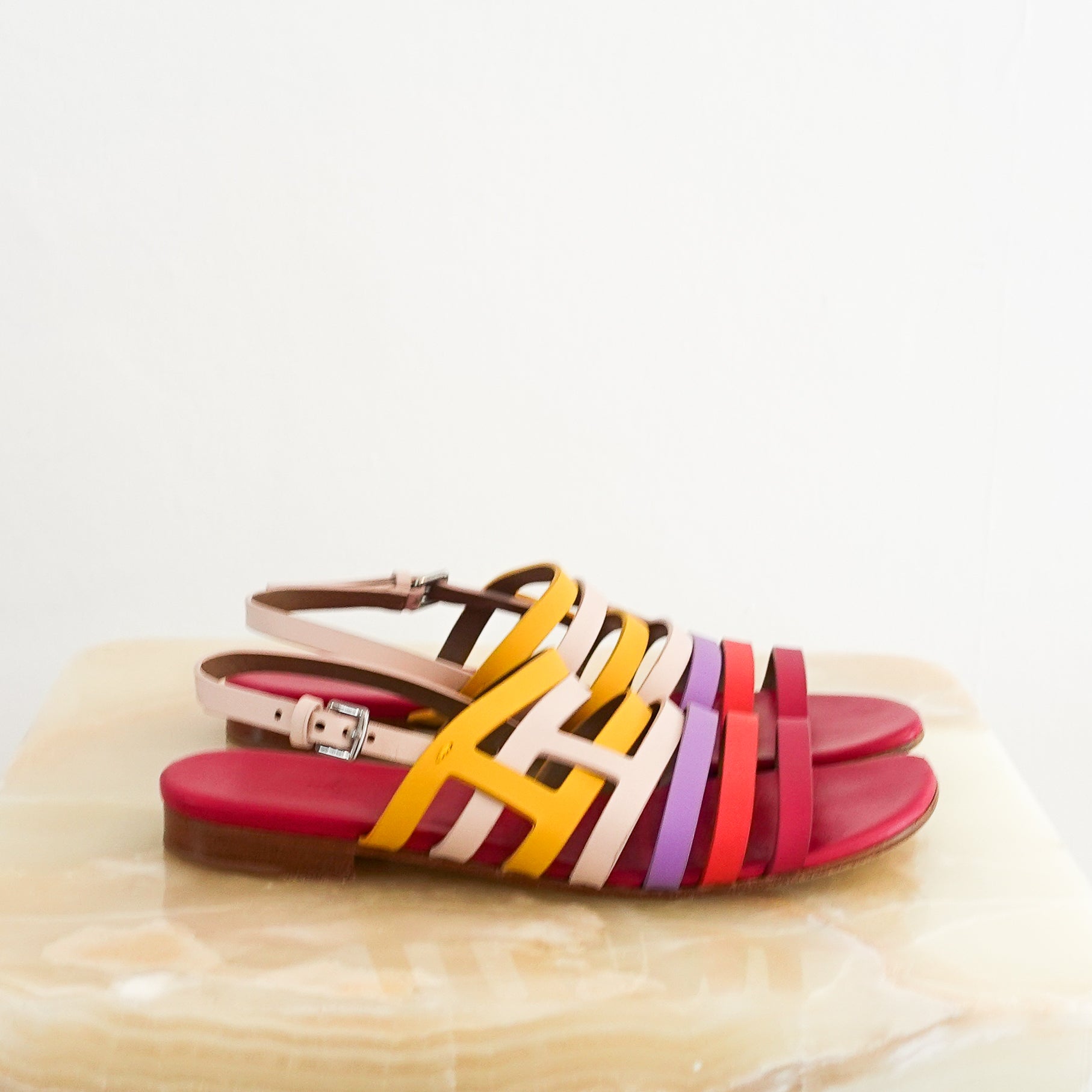 Hermes Ephese multicoloured sandals RRP £650 | Authentic Preloved
