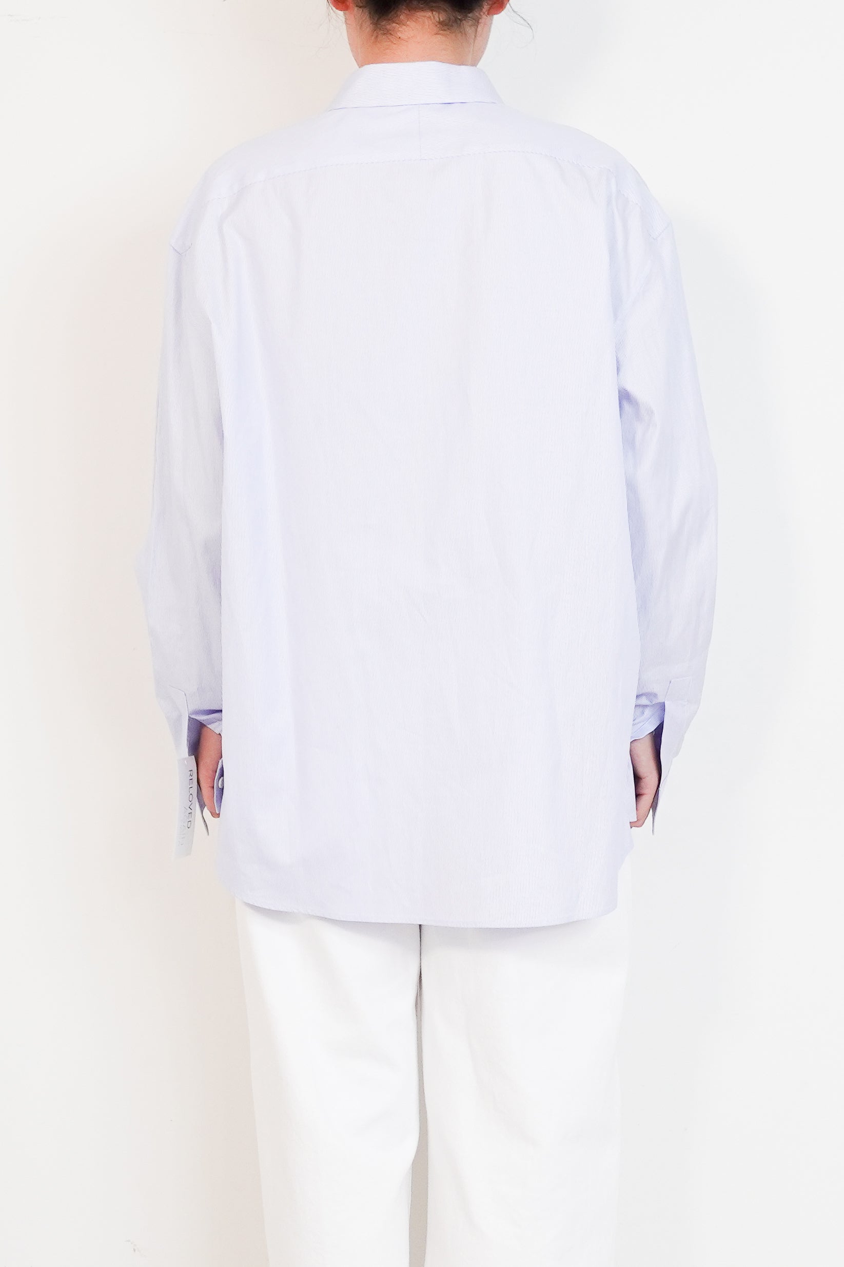 LOEWE double layer cotton and silk shirt in blue RRP £795 | Authentic Preloved
