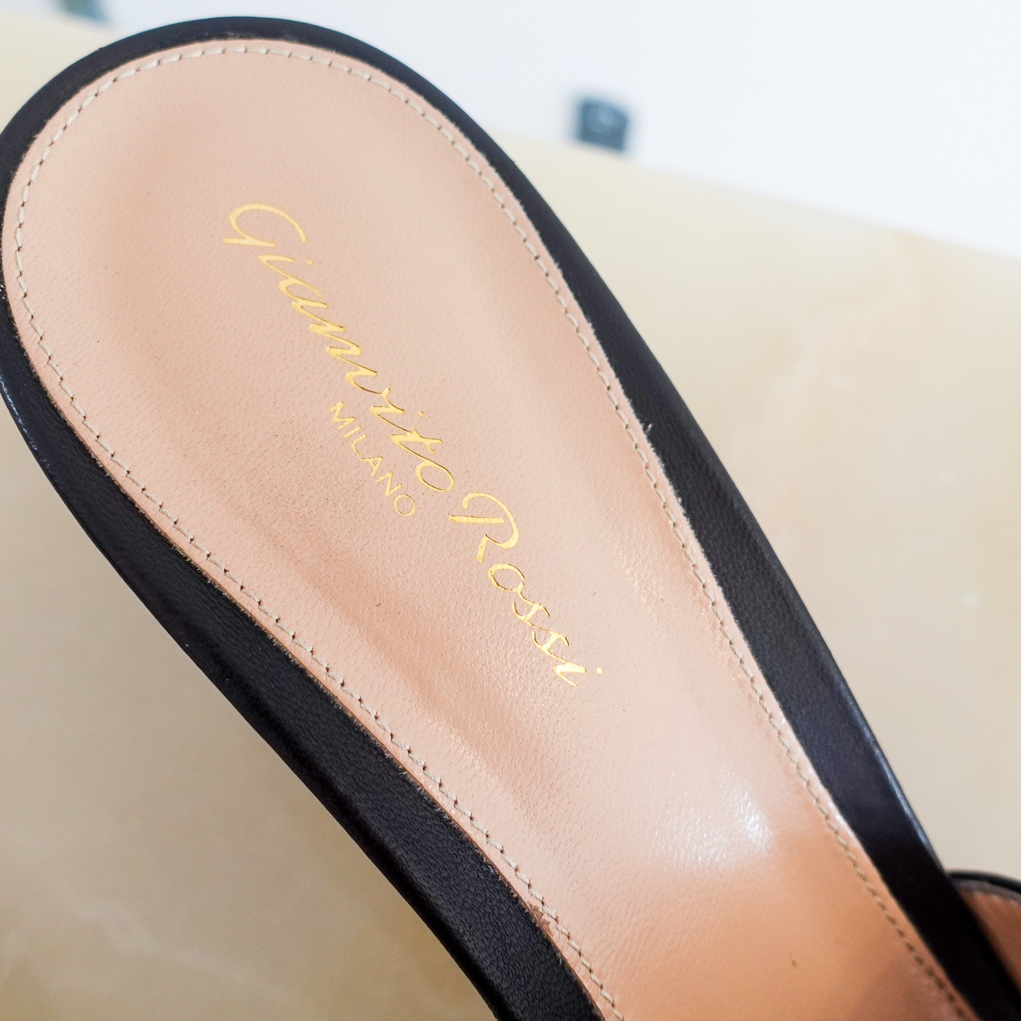 Black square toe heels RRP £500