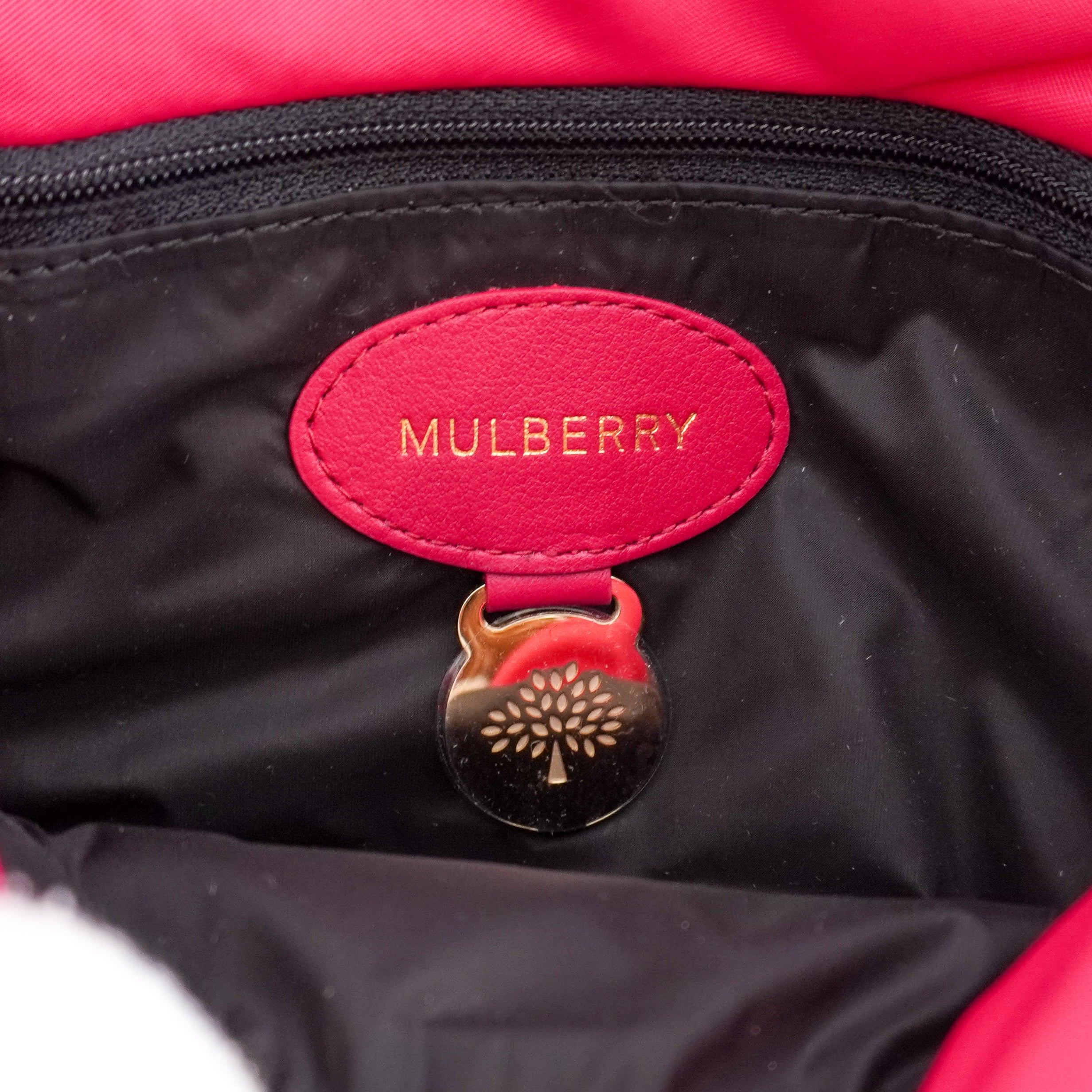 NEW Mulberry Pink Lily Top Handle Padded Nylon Shoulder Bag (RRP £1125) | Authentic Preloved