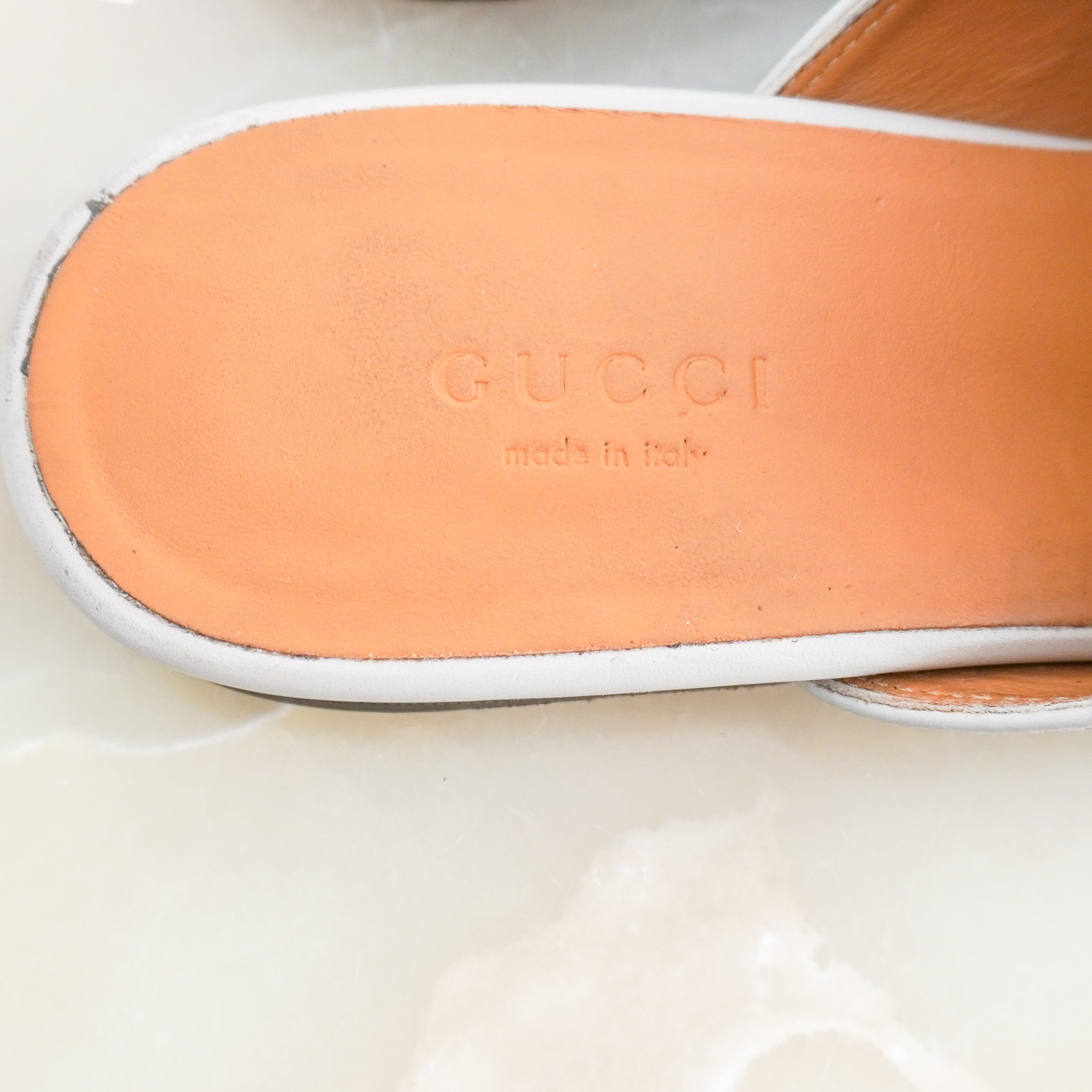 Gucci Beige Leather Princetown Horsebit Mules (RRP £760) | Authentic Preloved
