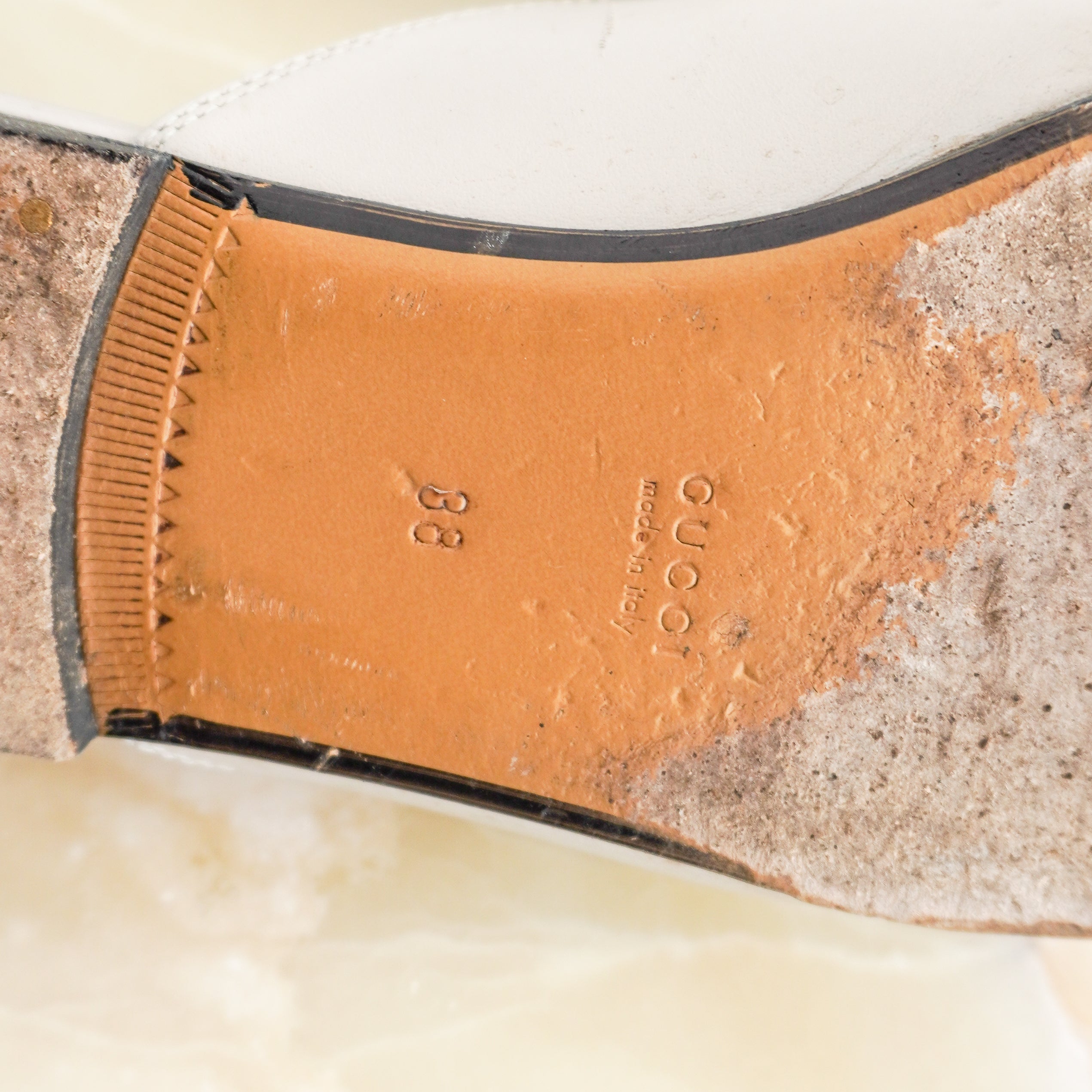Gucci Beige Leather Princetown Horsebit Mules (RRP £760) | Authentic Preloved