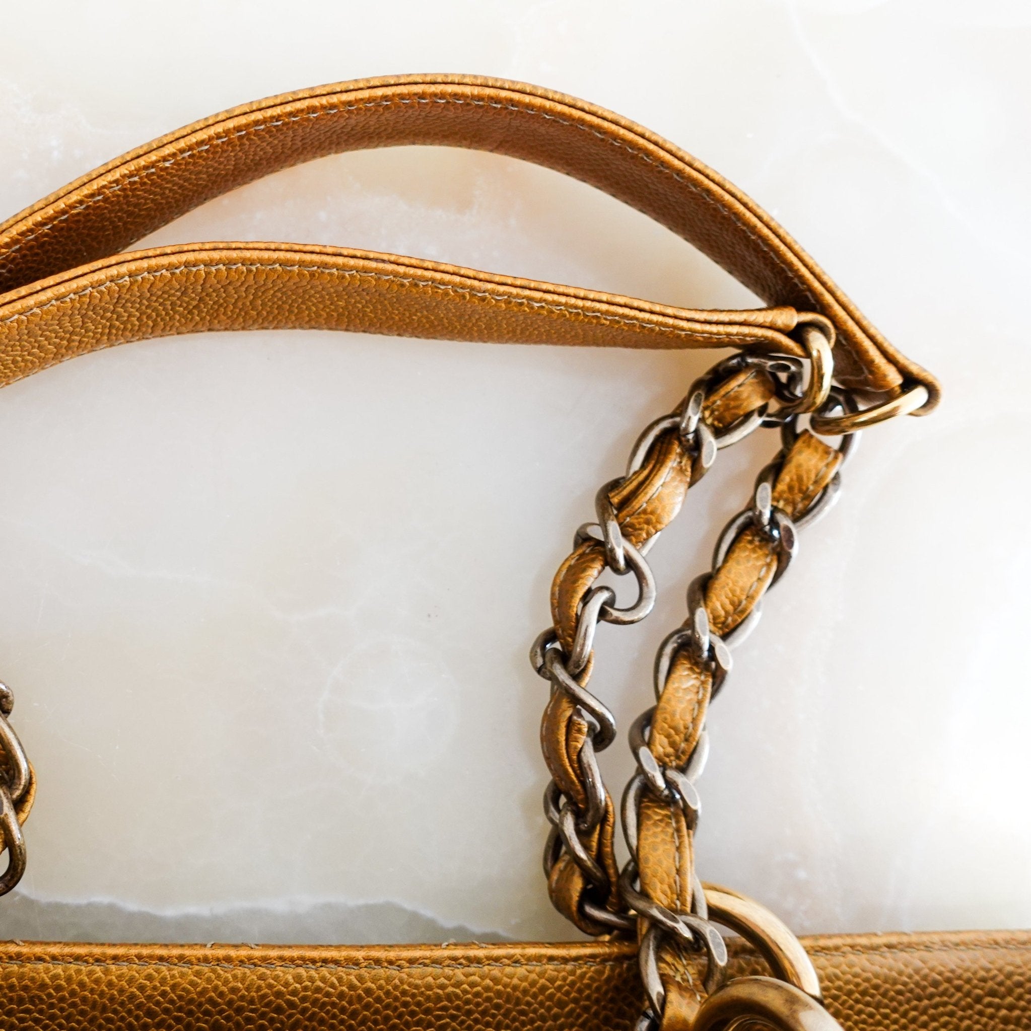 Chanel Grand Quilted Caviar Leather Gold Shopper bag RRP £5.2K | Authentic Preloved - Reloved Again