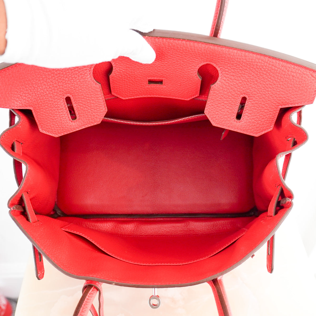 Hermes Birkin 30 Togo Palladium Hardware Rouge Casaque | Authentic Preloved