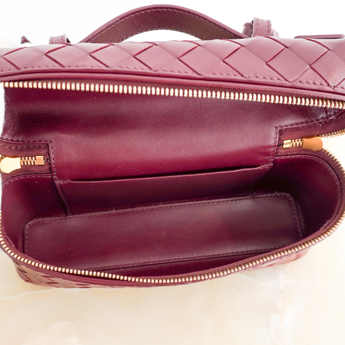 Bottega Veneta Bang Bang Vanity Case in Barolo (RRP £2400) | Authentic Preloved - Reloved Again