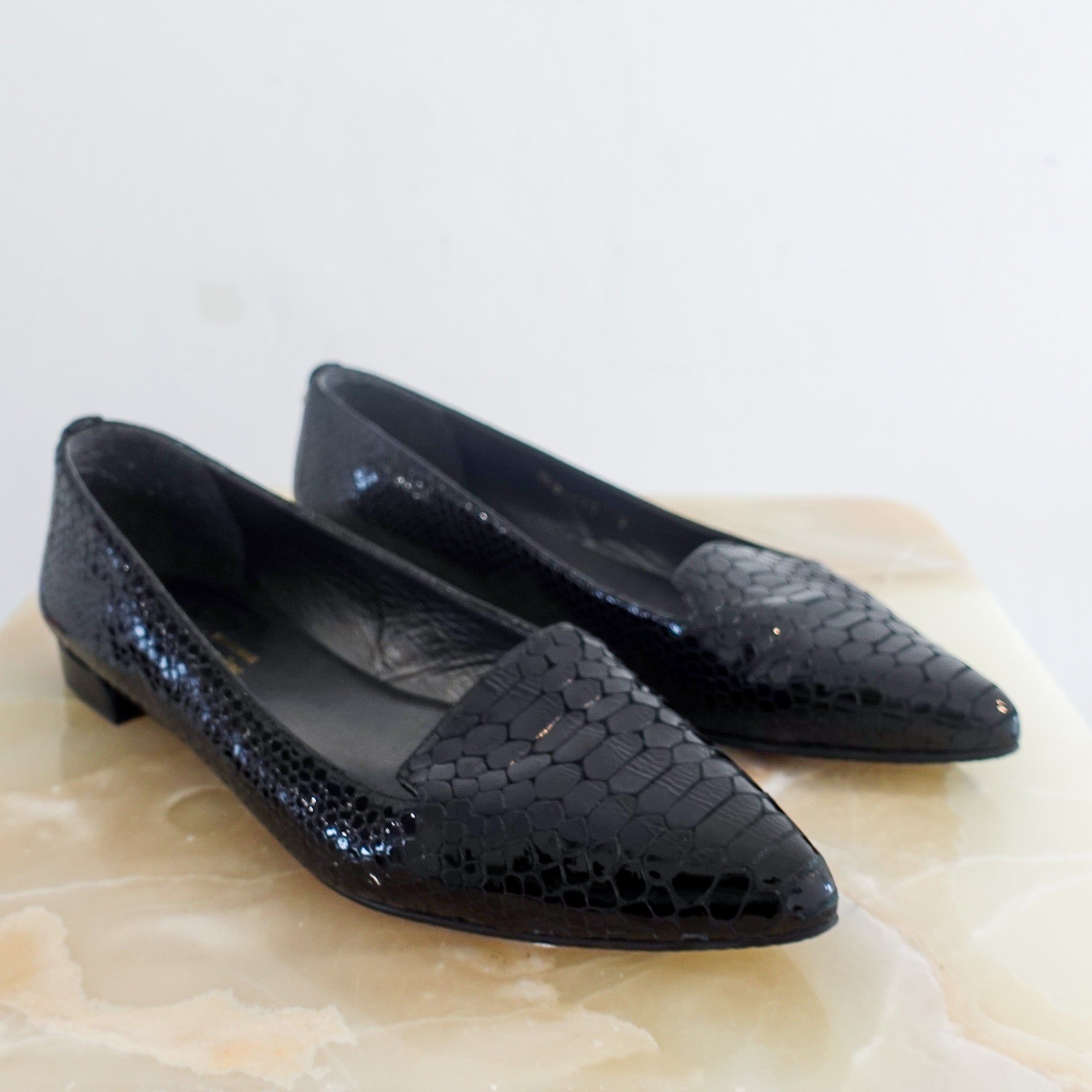 Pointy textured flats RRP £225