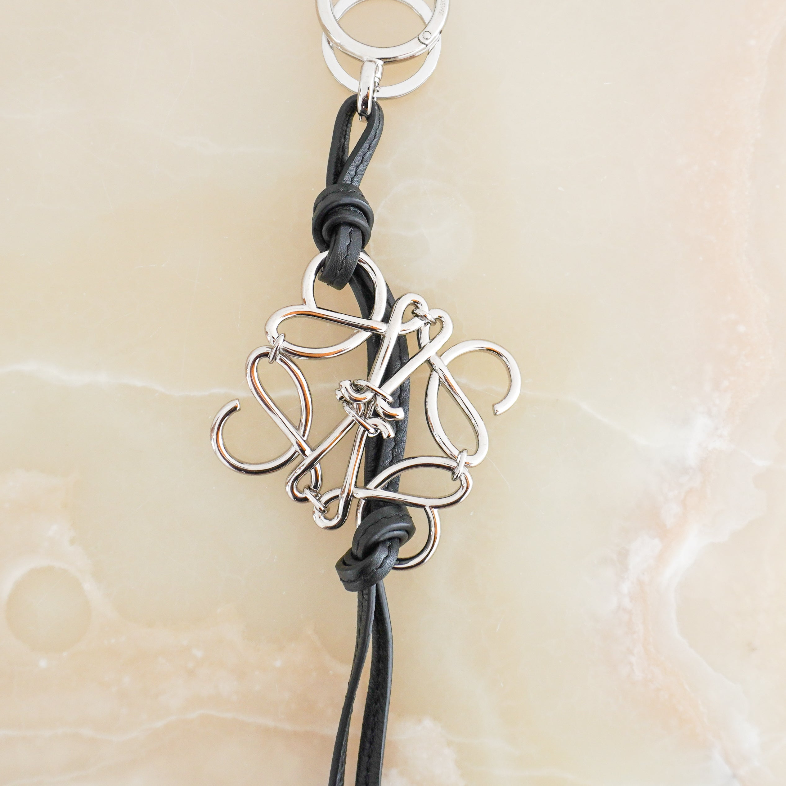 Loewe Anagram Charm in Black Calfskin Leather (RRP £325) | Authentic Preloved FINAL SALE
