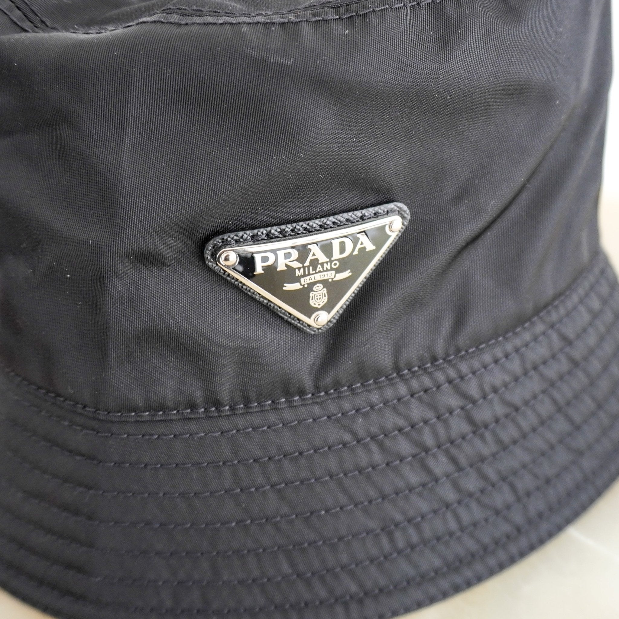 Prada Black Re-Nylon Bucket Hat (RRP £520) | Authentic Preloved FINAL SALE - Reloved Again