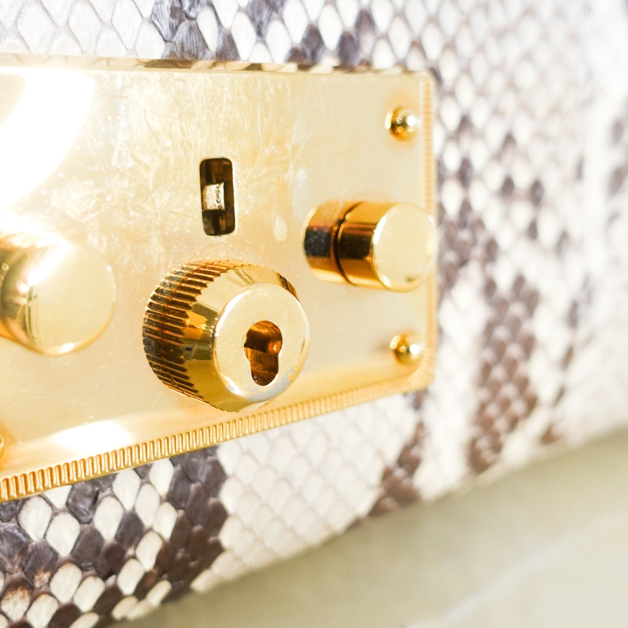 GUCCI Python gold padlock handbag RRP £1950 | Authentic Preloved - Reloved Again