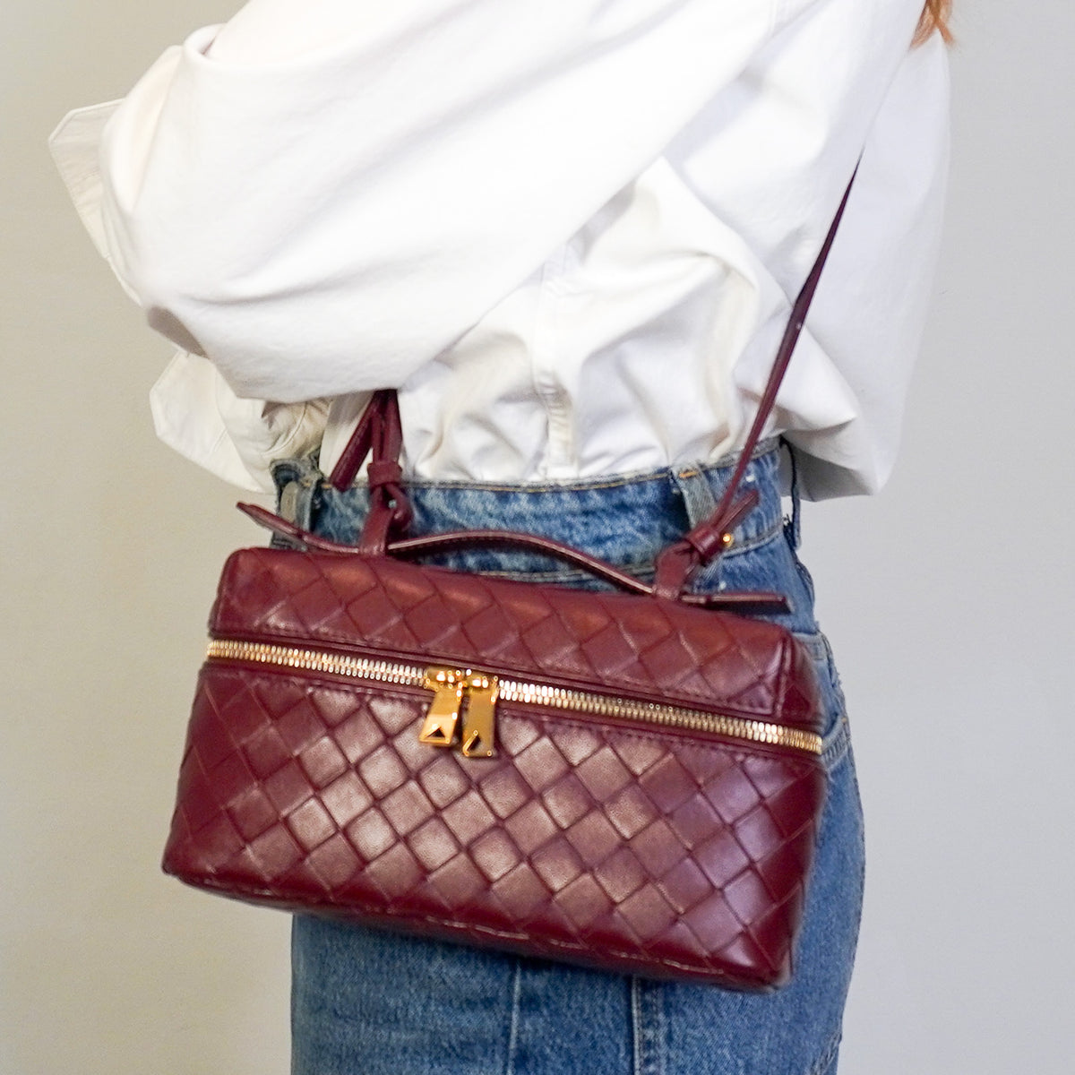 Bottega Veneta Bang Bang Vanity Case in Barolo (RRP £2400) | Authentic Preloved - Reloved Again