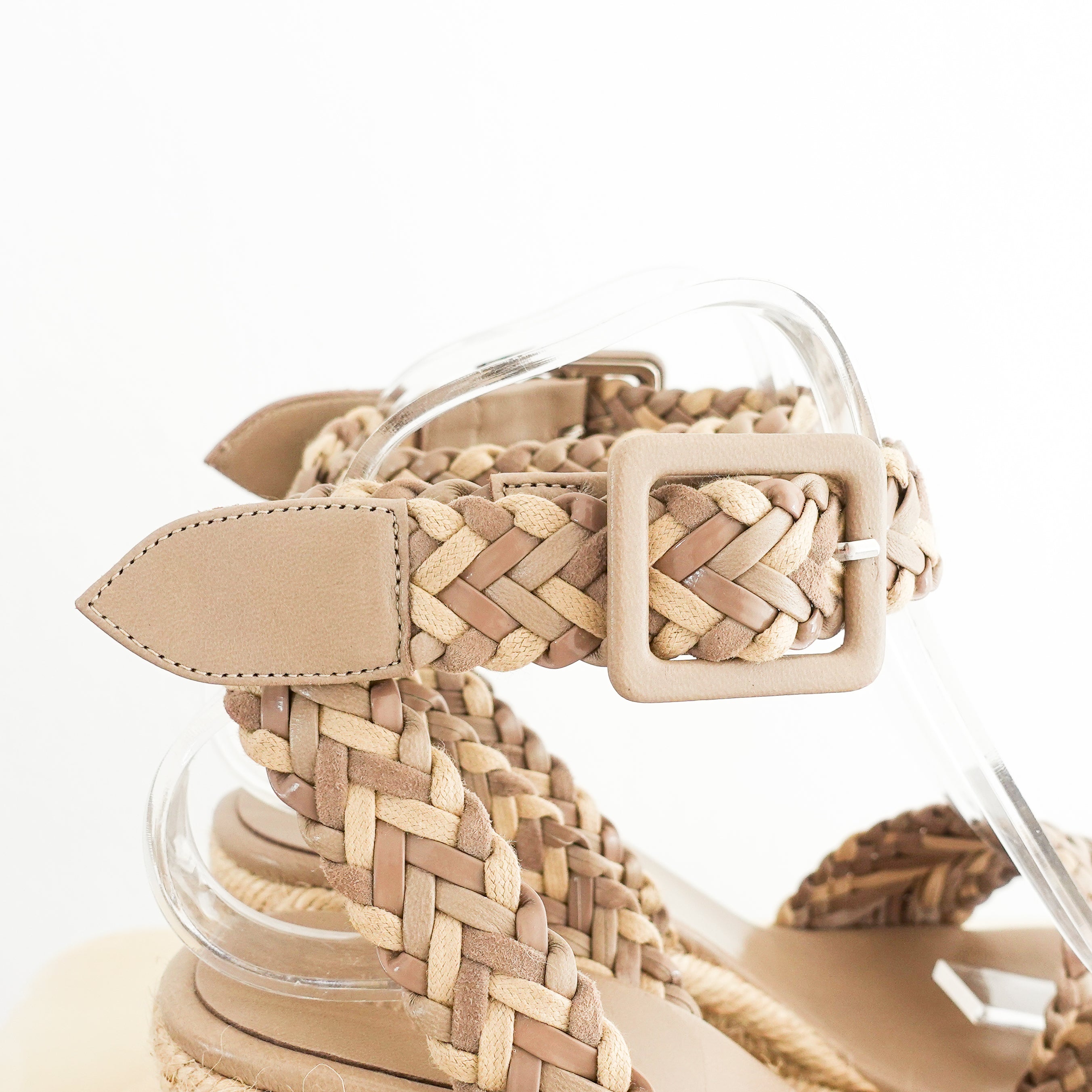 Hermès Woven Leather Beige Espadrilles RRP £700 | Authentic Preloved