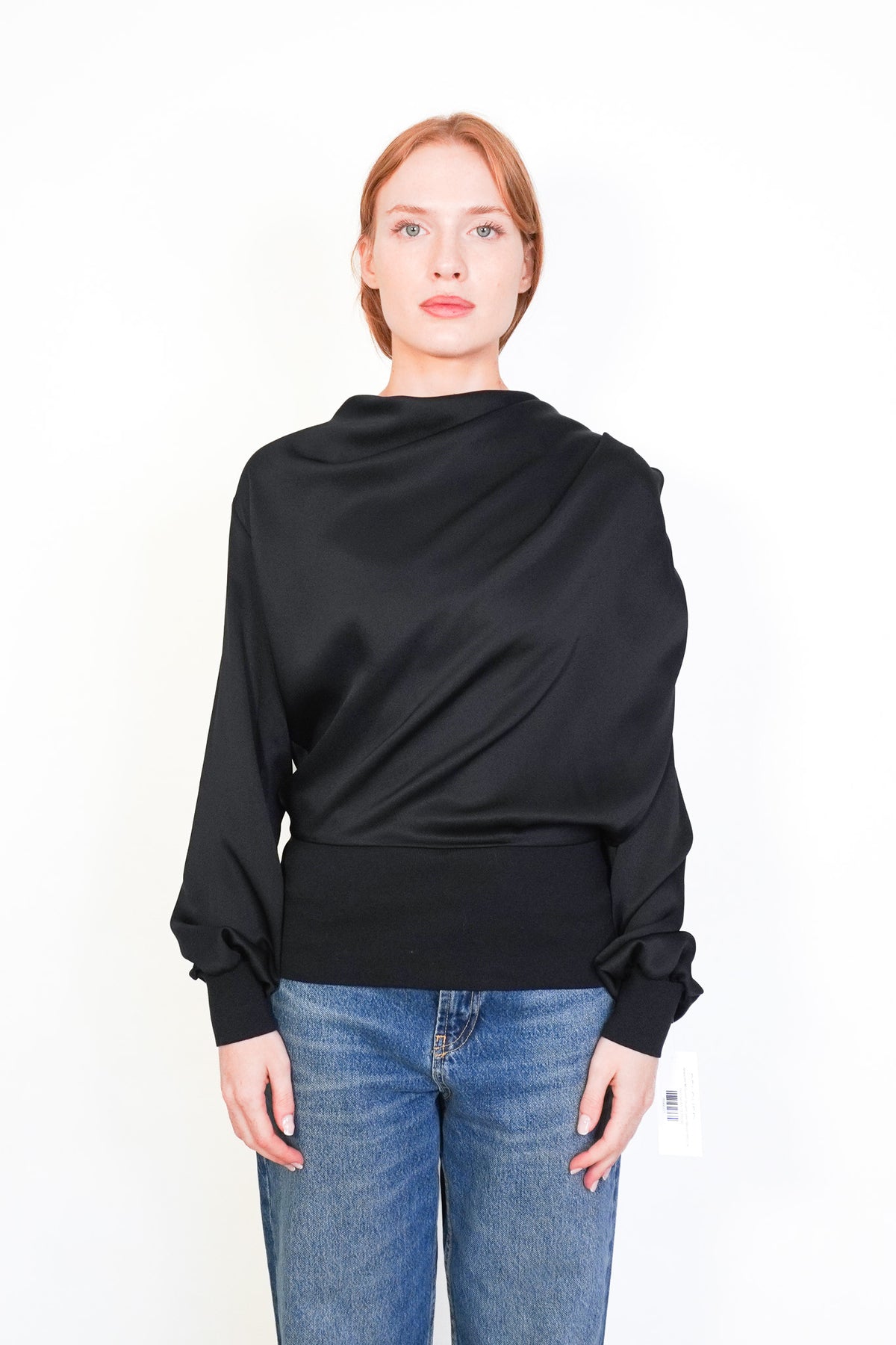 Alexander McQueen Draped Satin Blouse (RRP £1000) | Authentic Preloved - Reloved Again