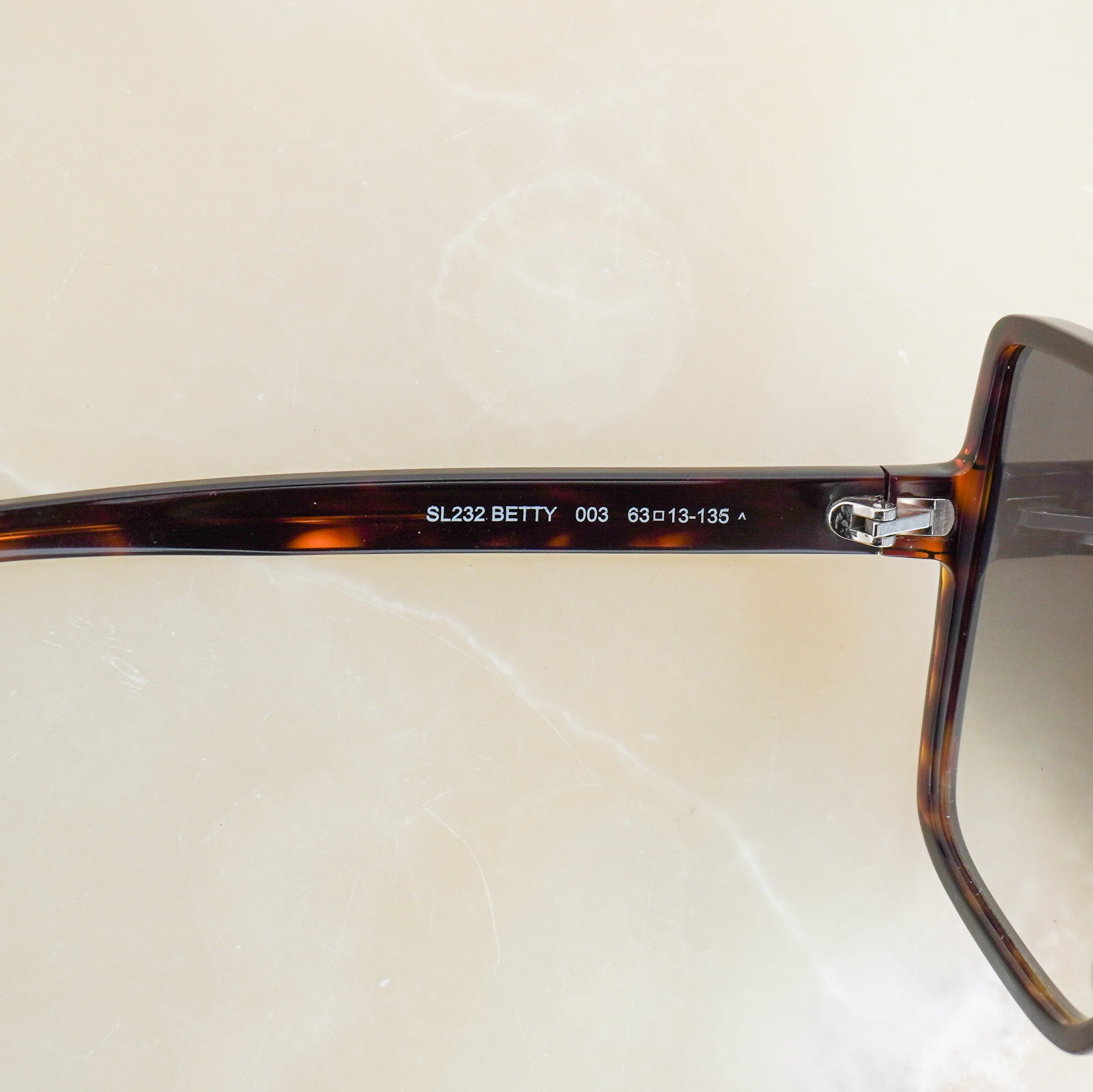 Saint Laurent Betty Oversize Tortoise Shell Sunglasses (RRP £355) | Authentic Preloved