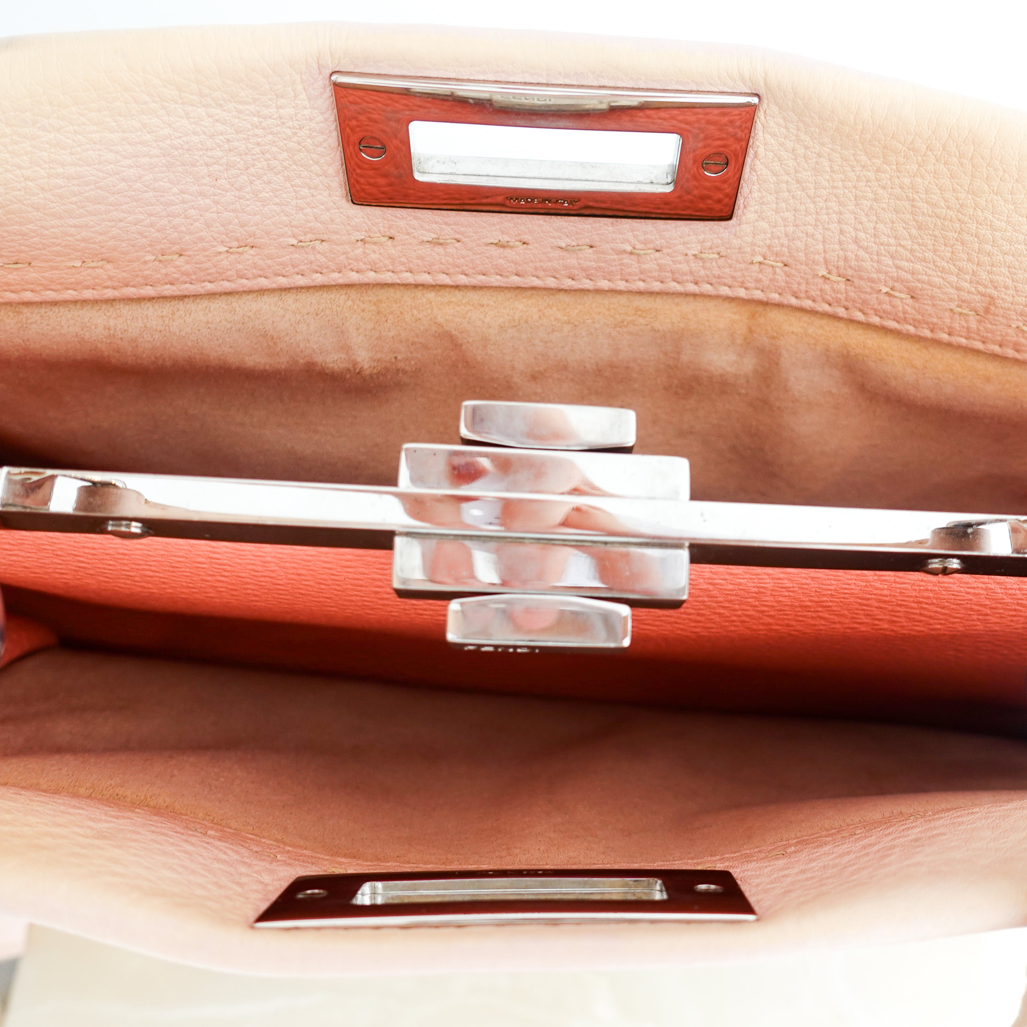 Fendi Cuoio Romano Selleria Beige Medium Peekaboo Satchel RRP £4K | Authentic Preloved
